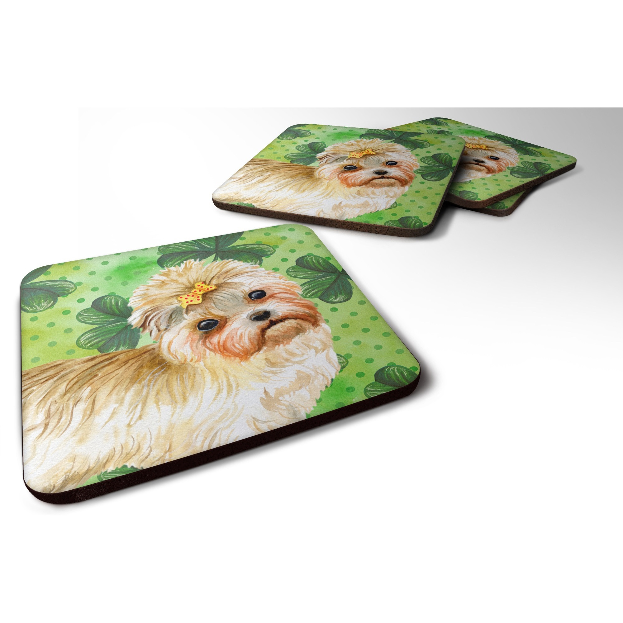 &quotCaroline's Treasures Morkie St Patrick's Decorative coasters, Multicolor"
