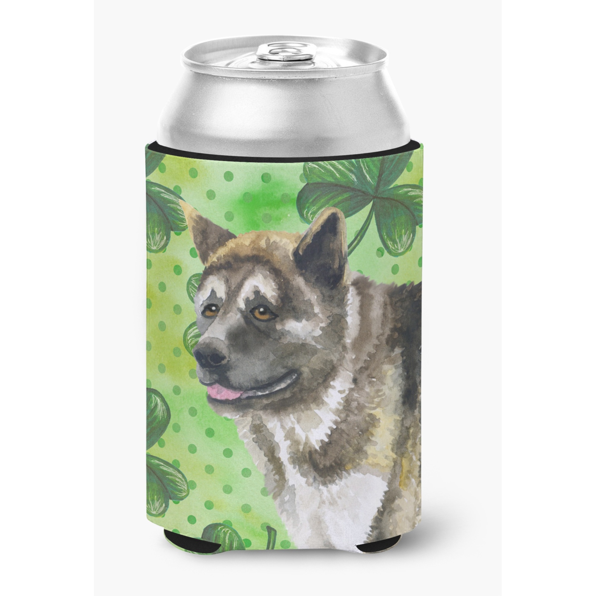 &quotCaroline's Treasures American Akita St Patrick's Decorative Can Hugger, Multicolor"
