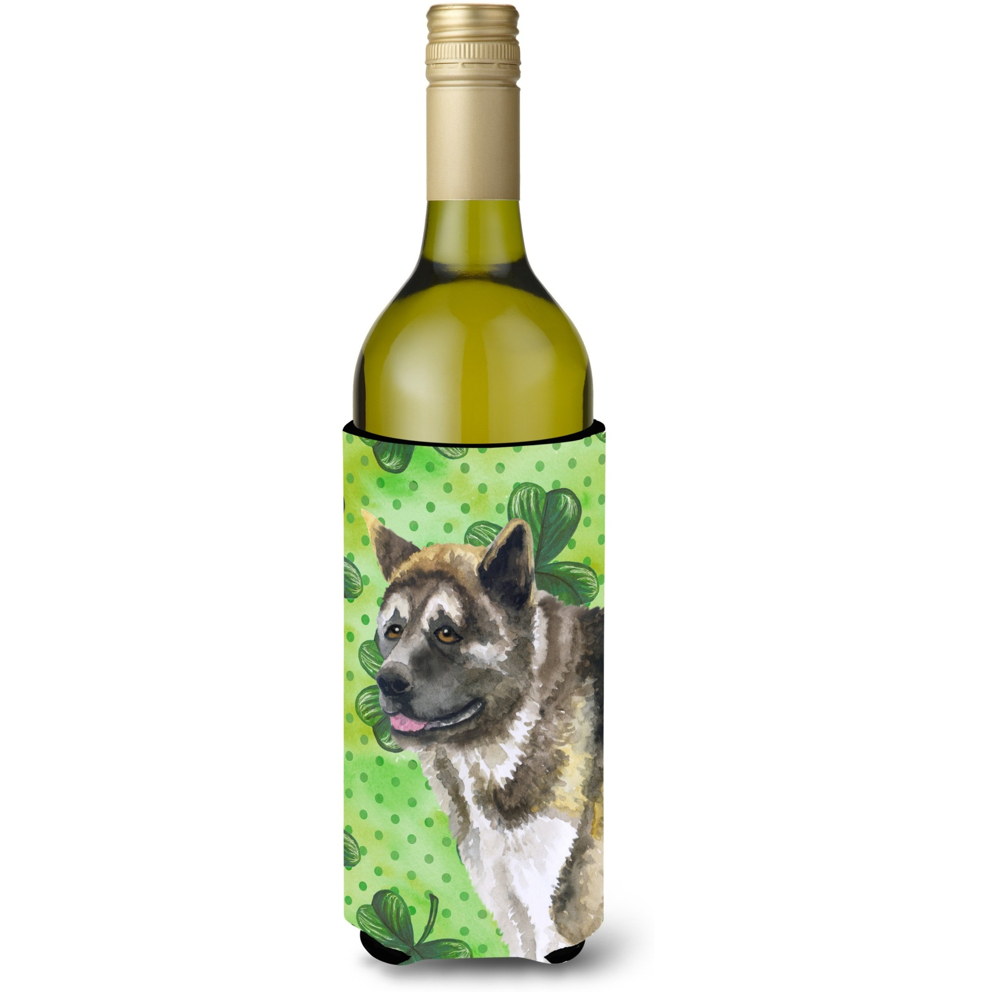 &quotCaroline's Treasures American Akita St Patrick's Decorative Bottle Hugger, 750ml, Multicolor"