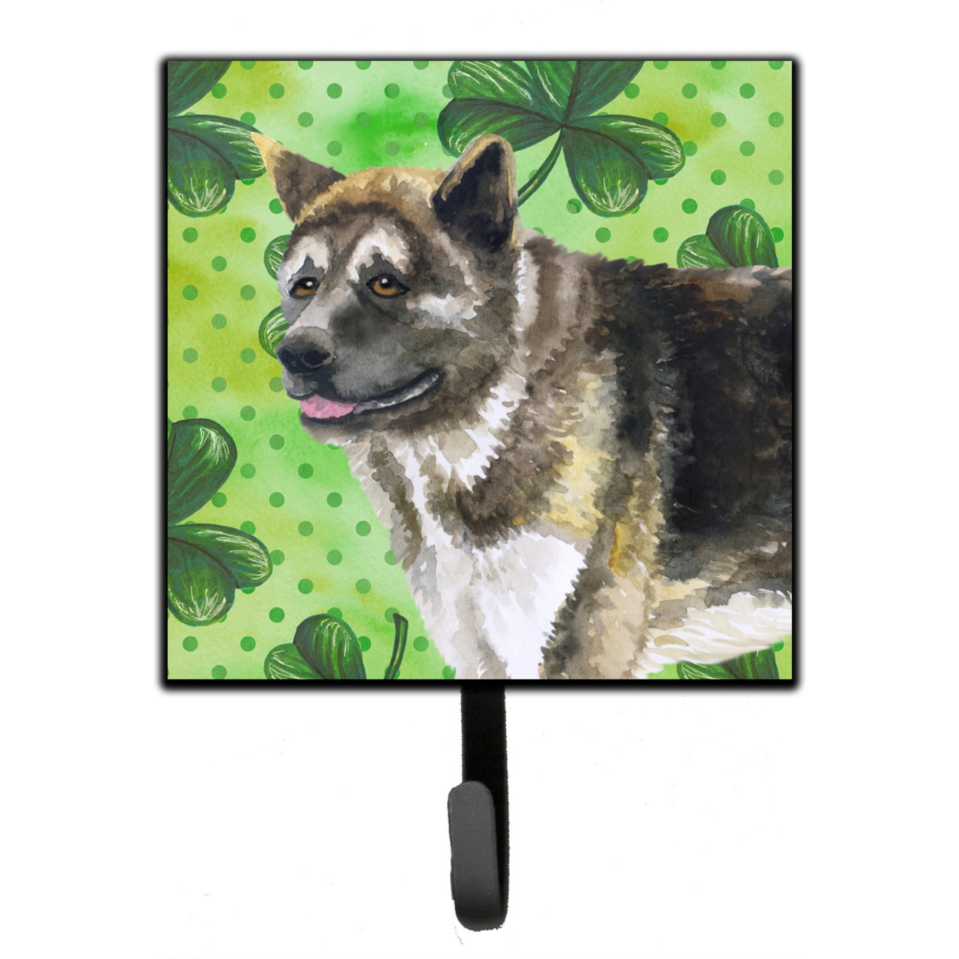 &quotCaroline's Treasures American Akita St Patrick's Wall Hook, Small, Multicolor"