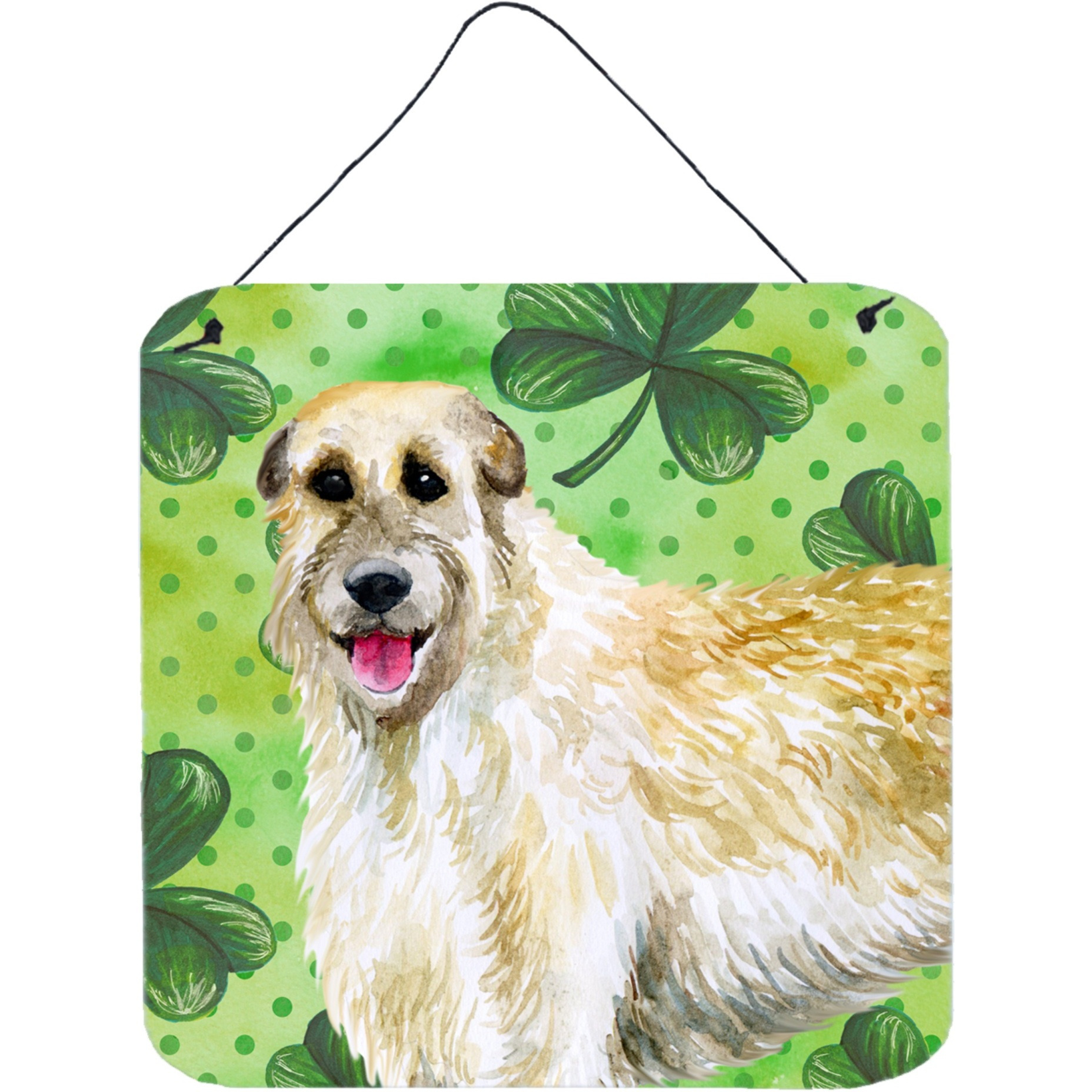 &quotCaroline's Treasures Irish Wolfhound Metal Print, 6h x 6w, St Patrick's Day"