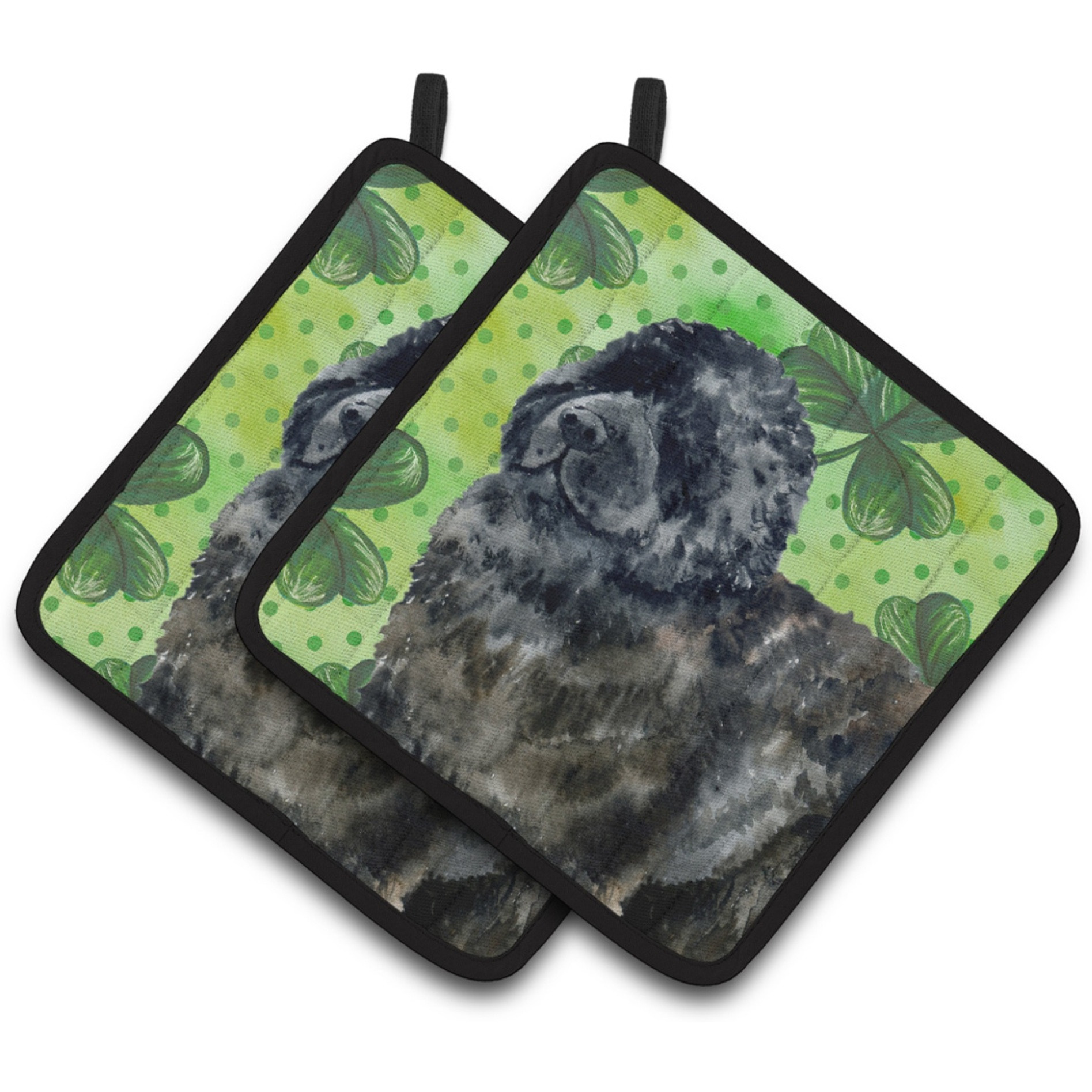 &quotCaroline's Treasures Newfoundland Decorated pot holder, 7.5H x 7.5W, St Patrick's Day"