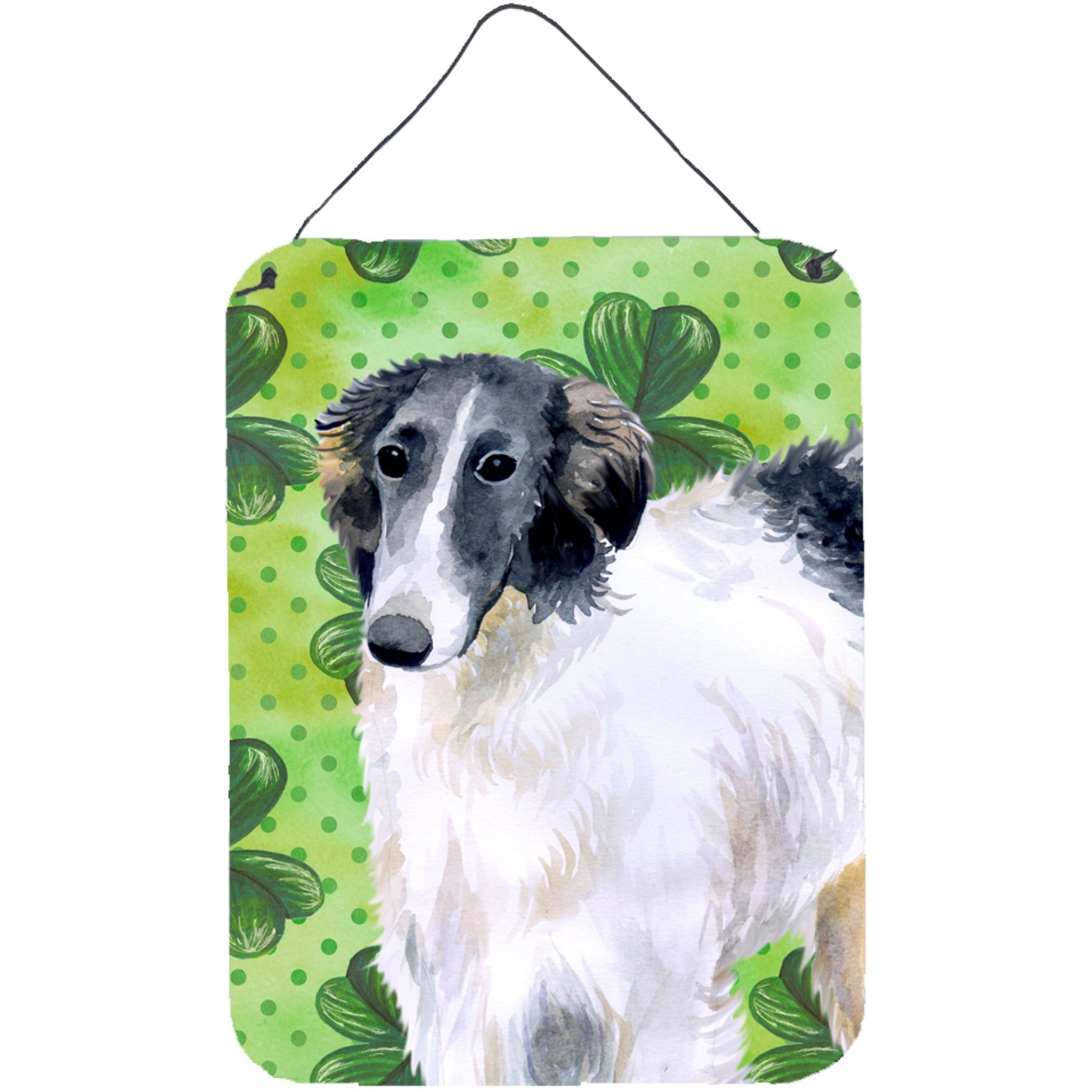 &quotCaroline's Treasures Borzoi St Patrick's Metal Print, 16"" x 12"", Multicolor"