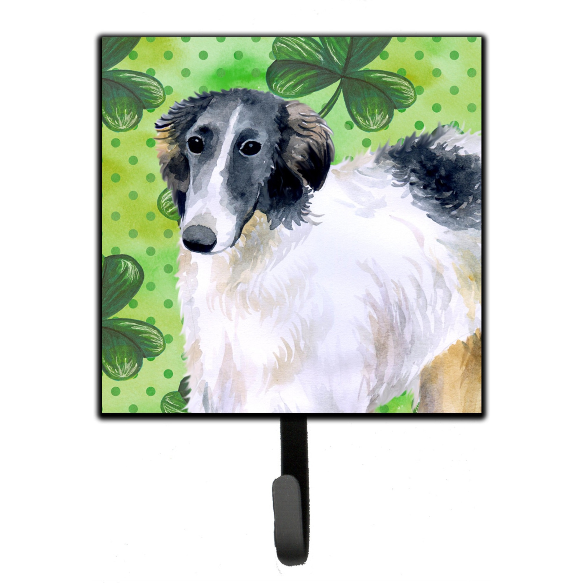 &quotCaroline's Treasures Borzoi St Patrick's Wall Hook, Small, Multicolor"
