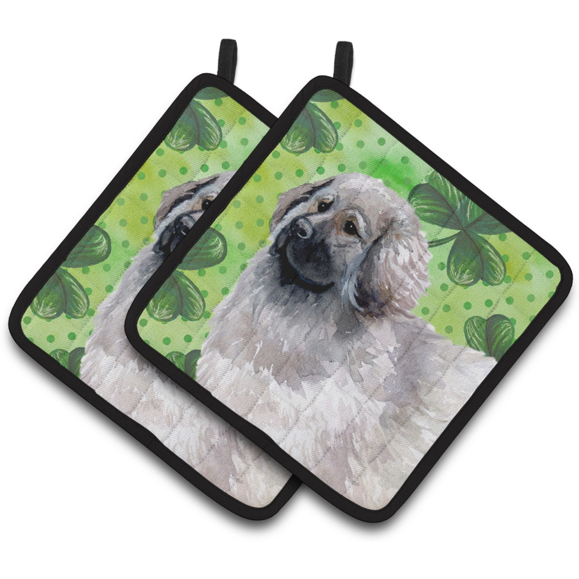 &quotCaroline's Treasures Moscow Watchdog Decorated pot holder, 7.5H x 7.5W, St Patrick's Day"