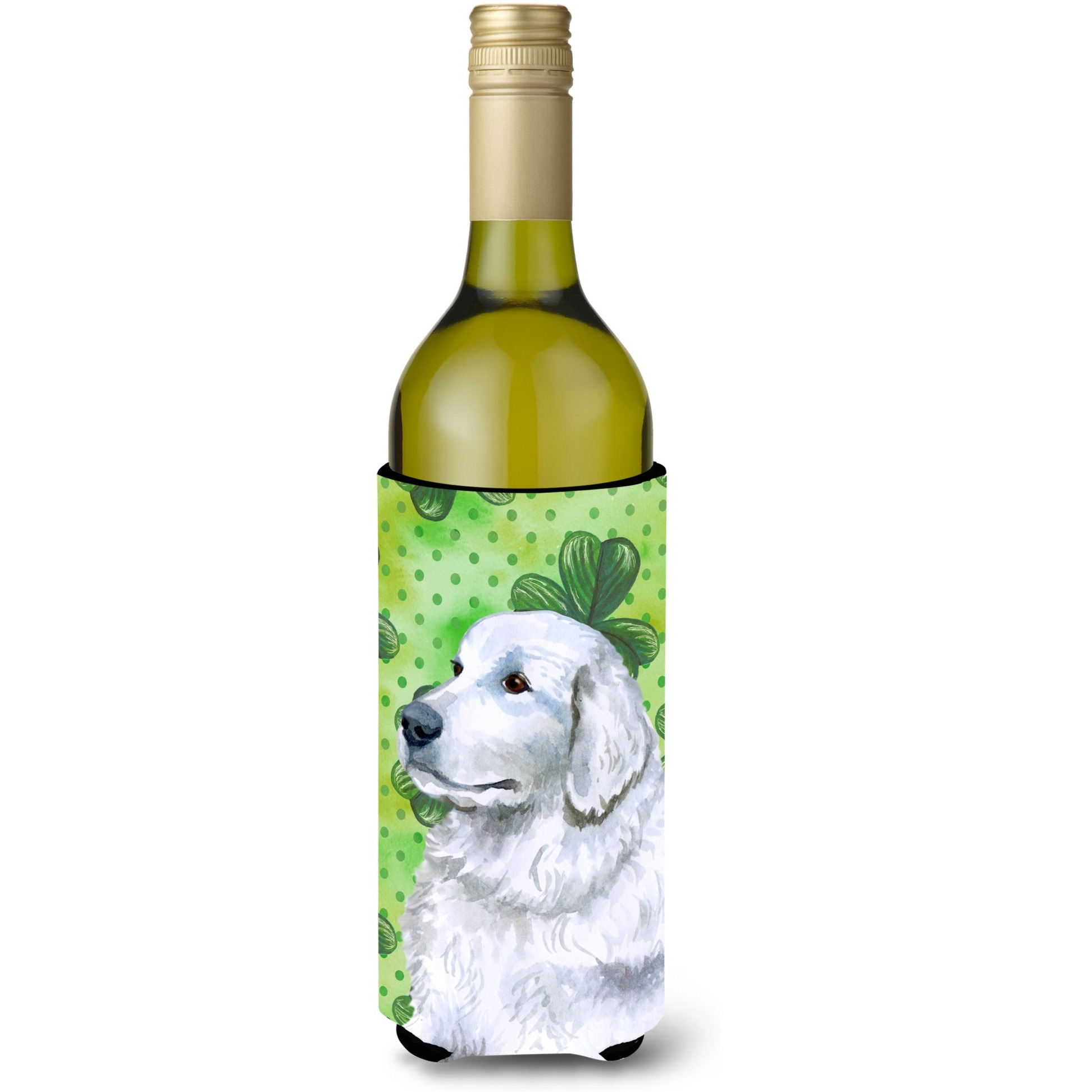 &quotCaroline's Treasures Maremma Sheepdog St Patrick's Decorative Bottle Hugger, 750ml, Multicolor"