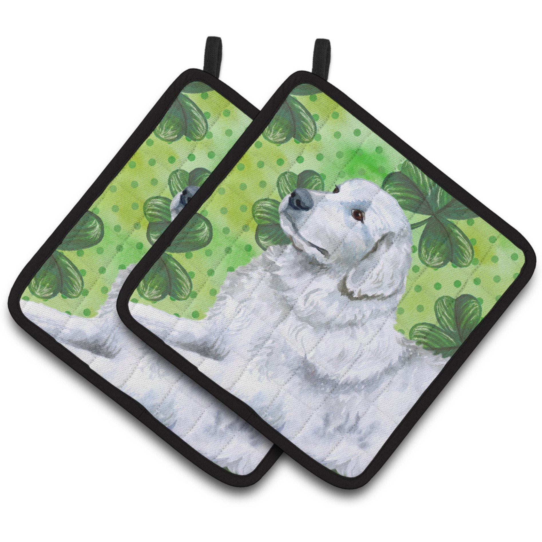 &quotCaroline's Treasures Maremma Sheepdog Decorated pot holder, 7.5H x 7.5W, St Patrick's Day"