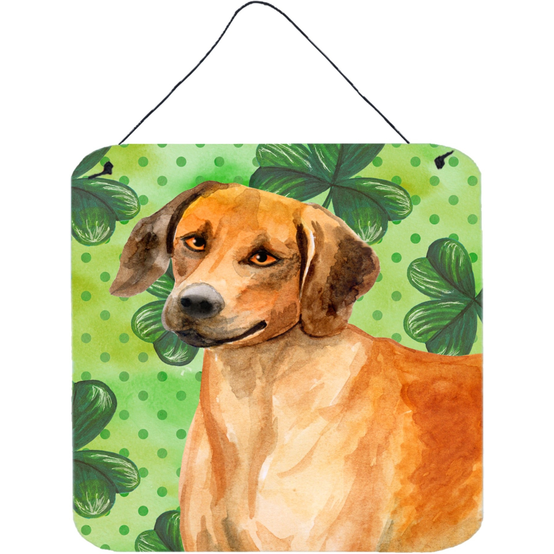 &quotCaroline's Treasures Rhodesian Ridgeback Metal Print, 6h x 6w, St Patrick's Day"