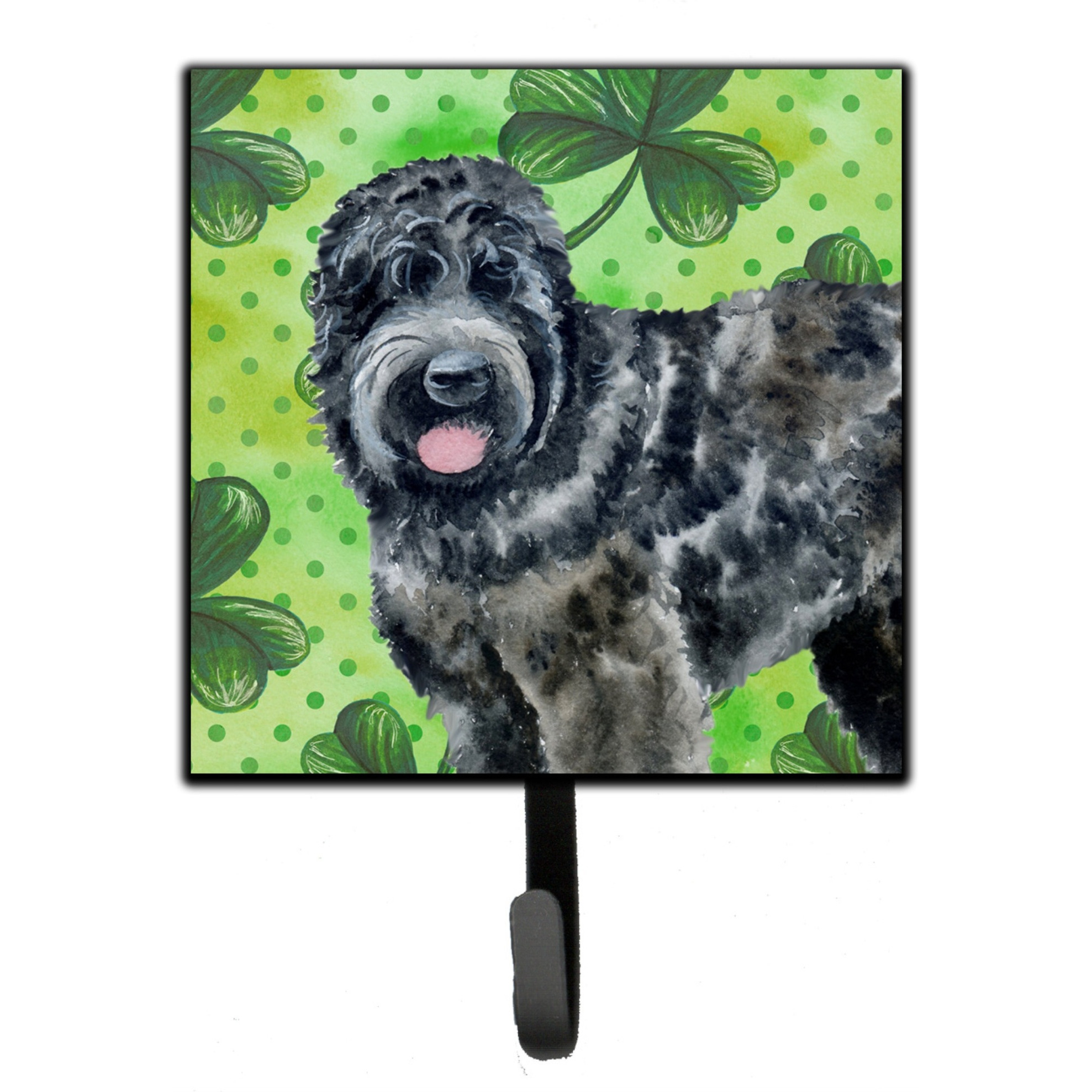 &quotCaroline's Treasures Black Russian Terrier St Patrick's Wall Hook, Small, Multicolor"