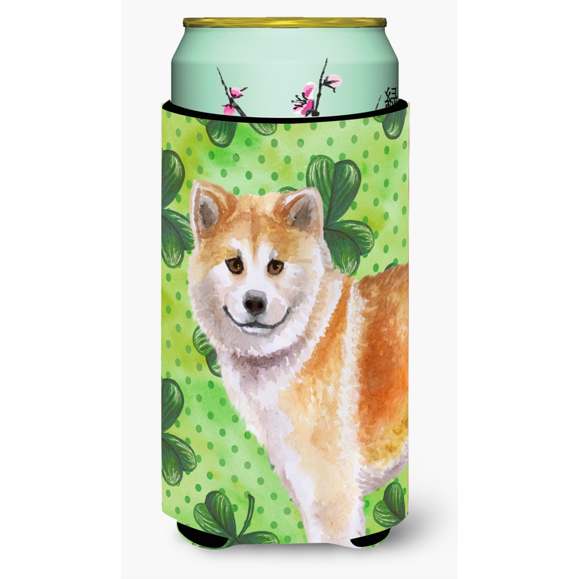 &quotCaroline's Treasures Shiba Inu St Patrick's Decorative Can Hugger, Tall Boy, Multicolor"