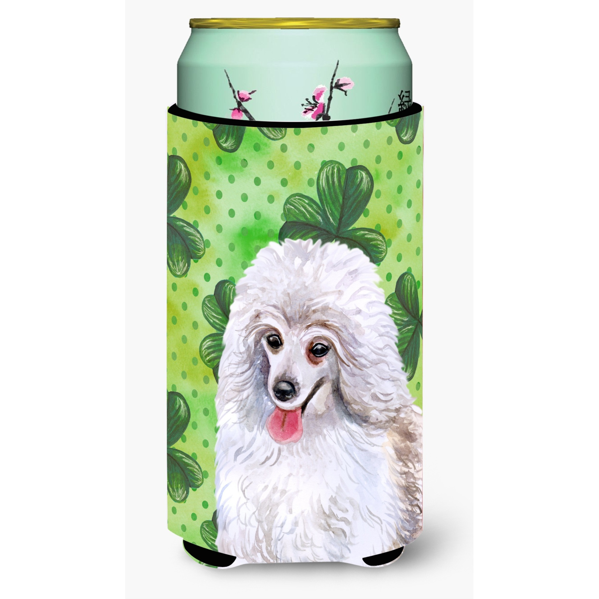 &quotCaroline's Treasures Medium White Poodle St Patrick's Decorative Can Hugger, Tall Boy, Multicolor"