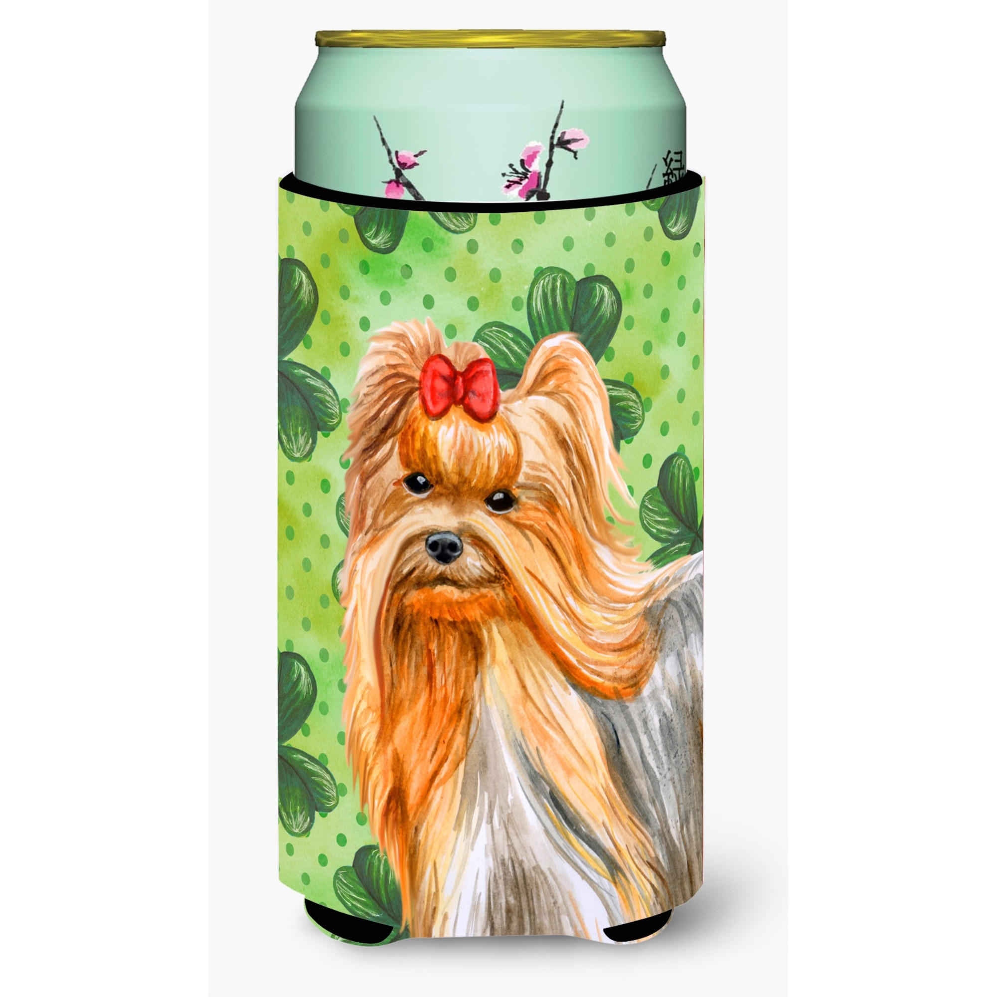 &quotCaroline's Treasures Yorkshire Terrier St Patrick's Decorative Can Hugger, Tall Boy, Multicolor"