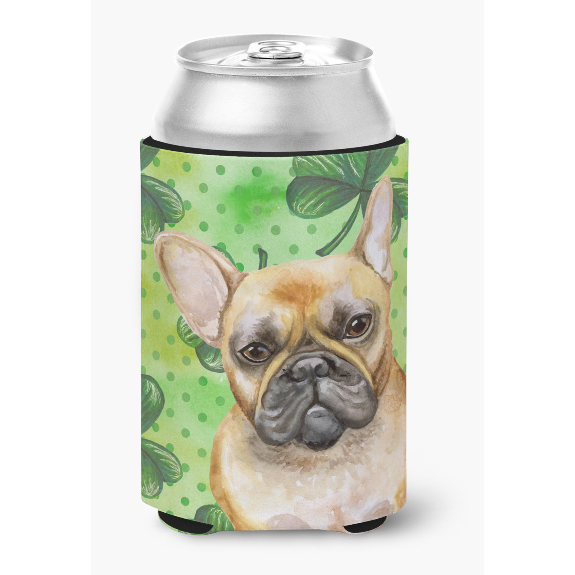 &quotCaroline's Treasures French Bulldog St Patrick's Decorative Can Hugger, Multicolor"