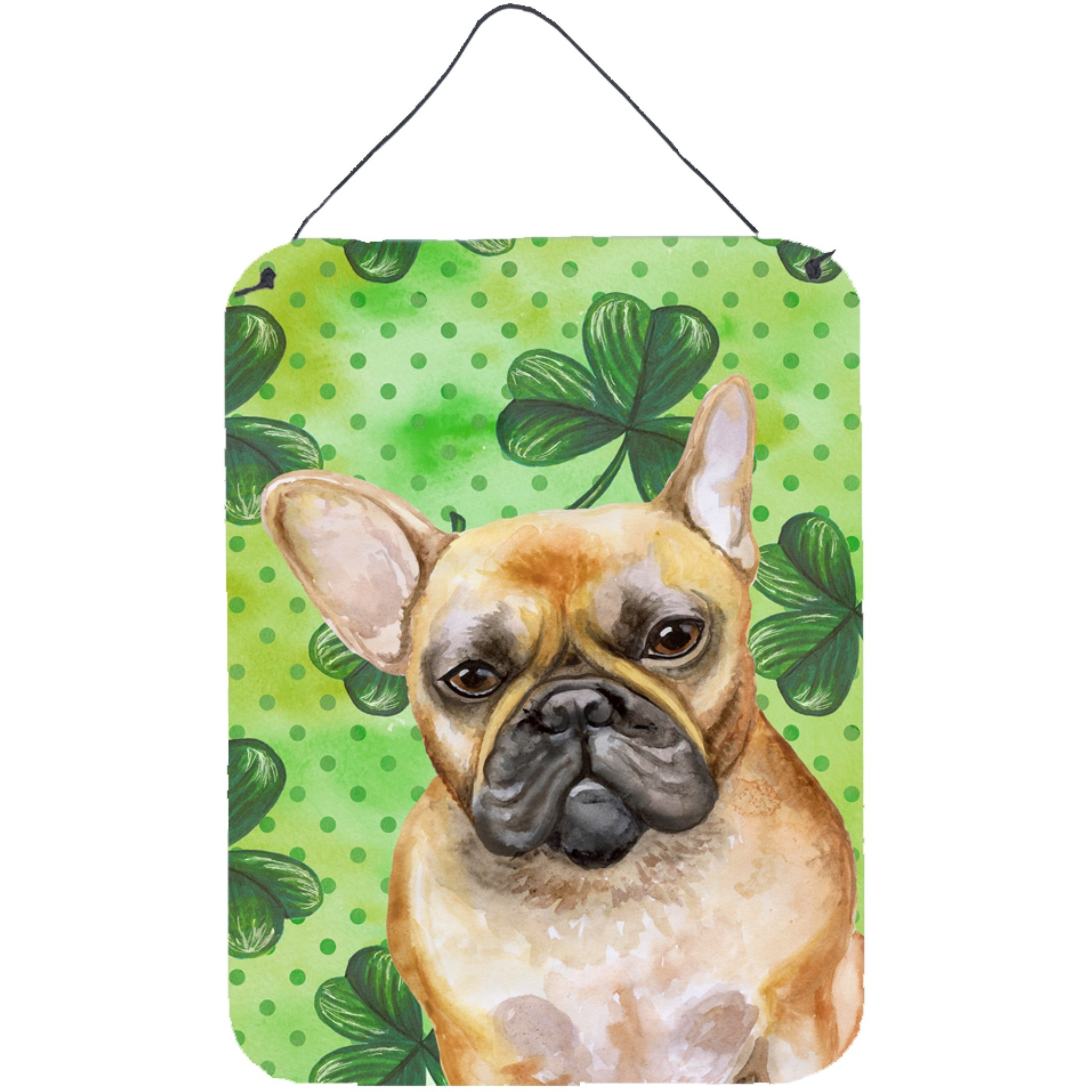 &quotCaroline's Treasures French Bulldog St Patrick's Metal Print, 16"" x 12"", Multicolor"