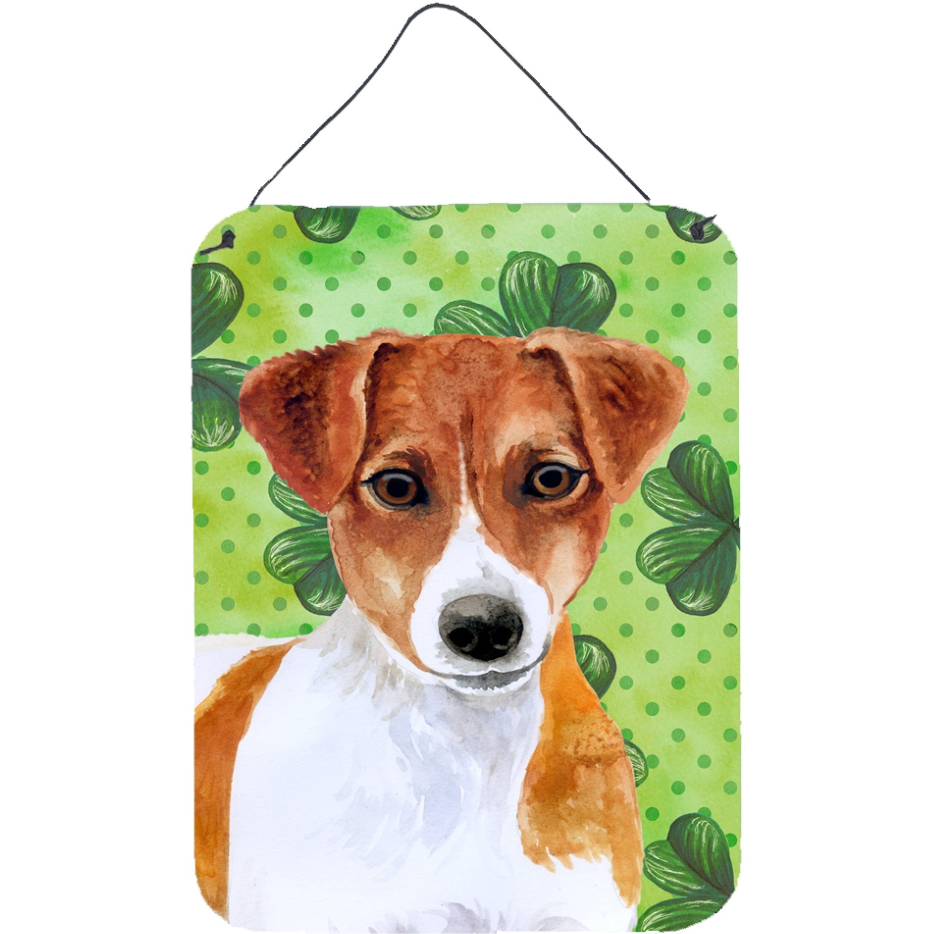 &quotCaroline's Treasures Jack Russell Terrier St Patrick's Metal Print, 16"" x 12"", Multicolor"