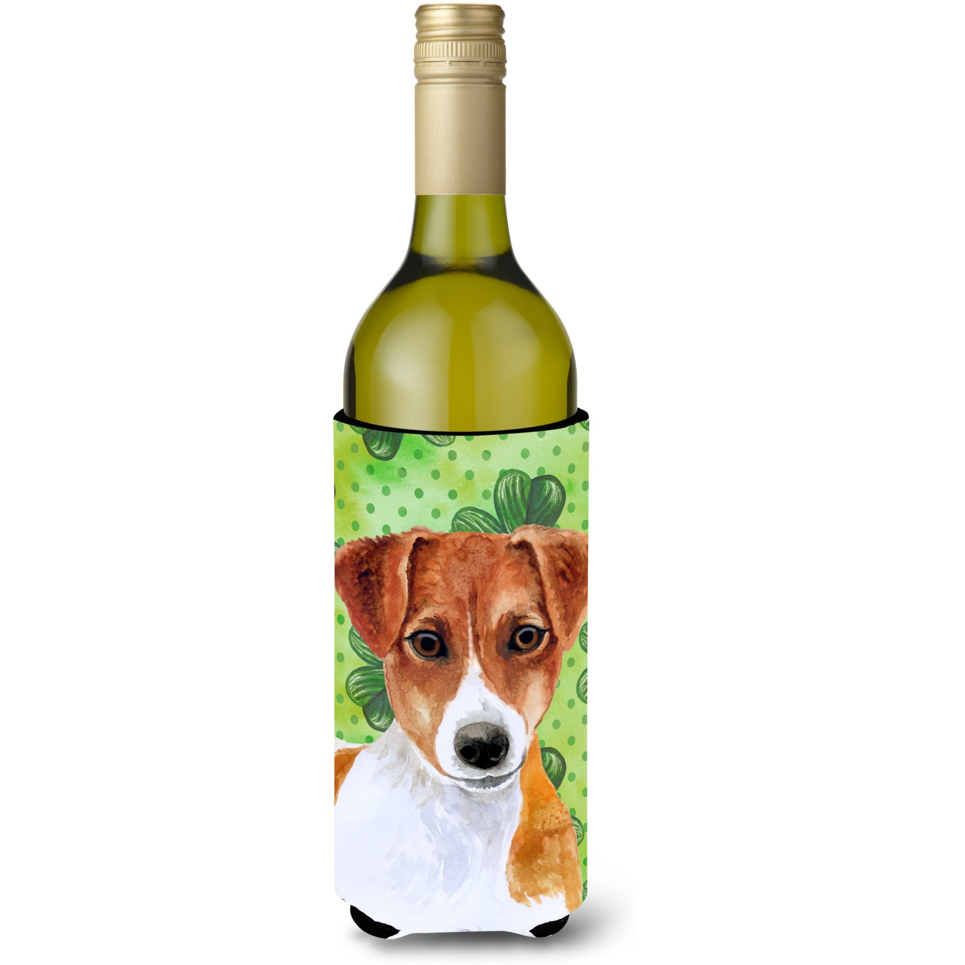 &quotCaroline's Treasures Jack Russell Terrier St Patrick's Decorative Bottle Hugger, 750ml, Multicolor"
