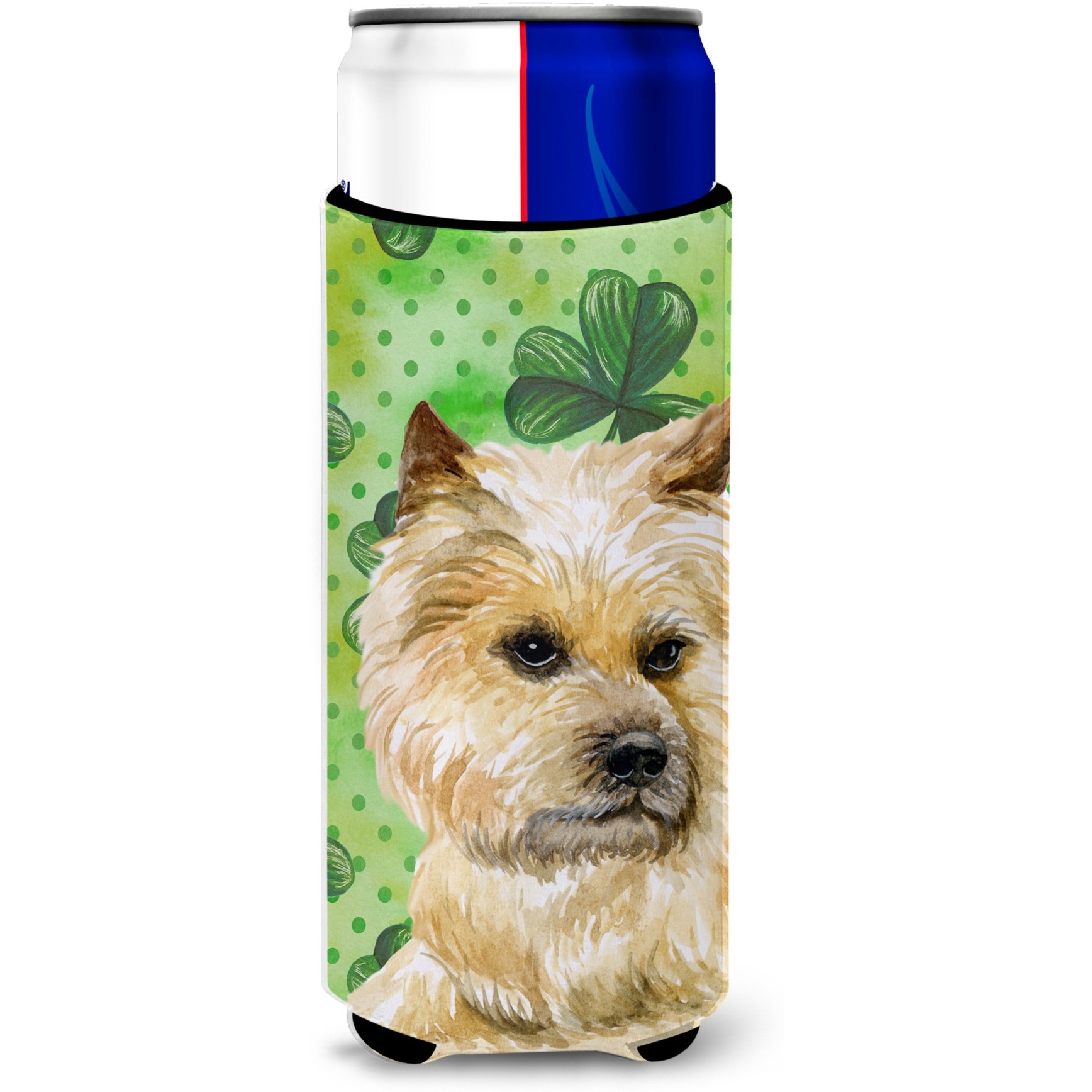 &quotCaroline's Treasures Cairn Terrier St Patrick's Decorative Can Hugger, Slim, Multicolor"