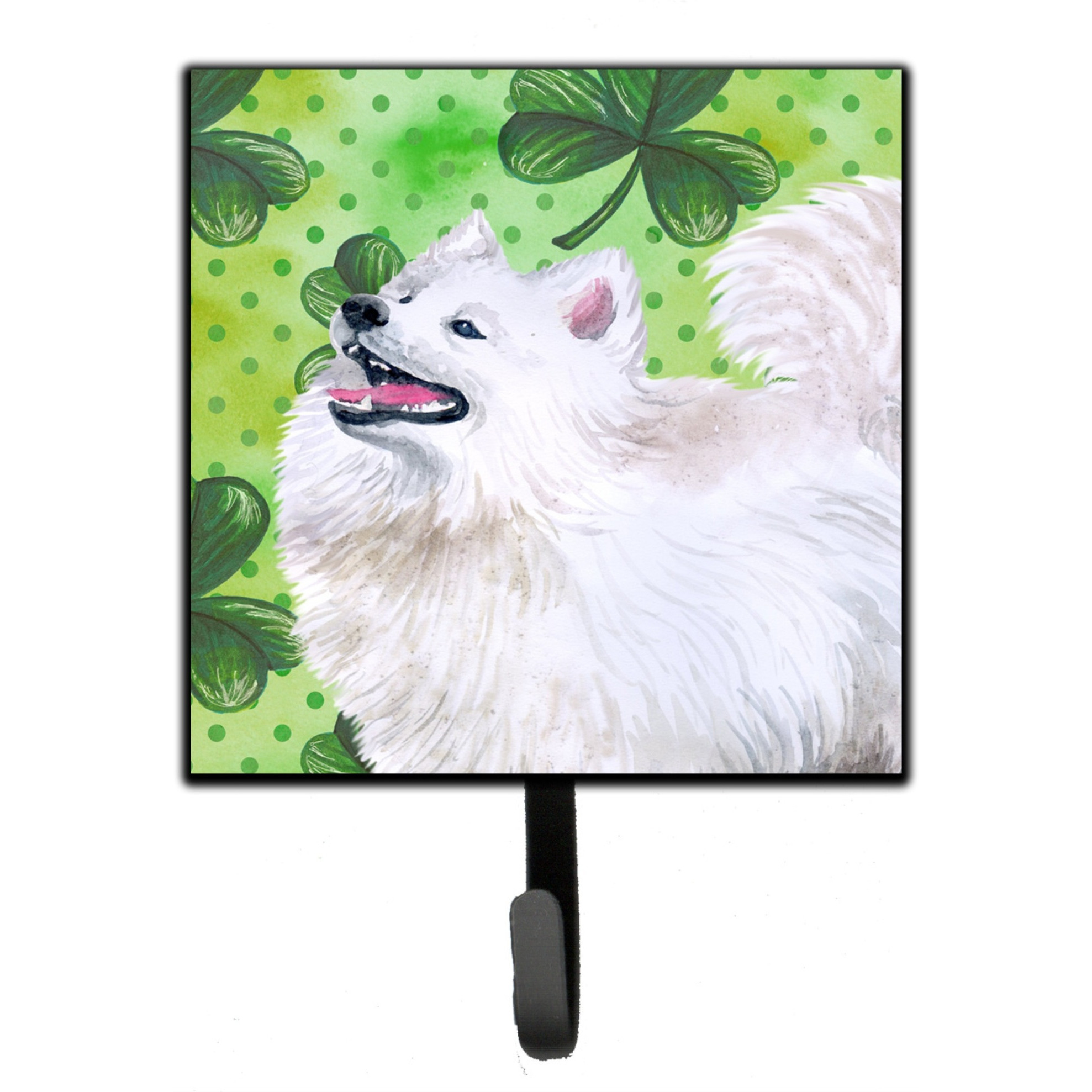 &quotCaroline's Treasures Samoyed St Patrick's Wall Hook, Small, Multicolor"