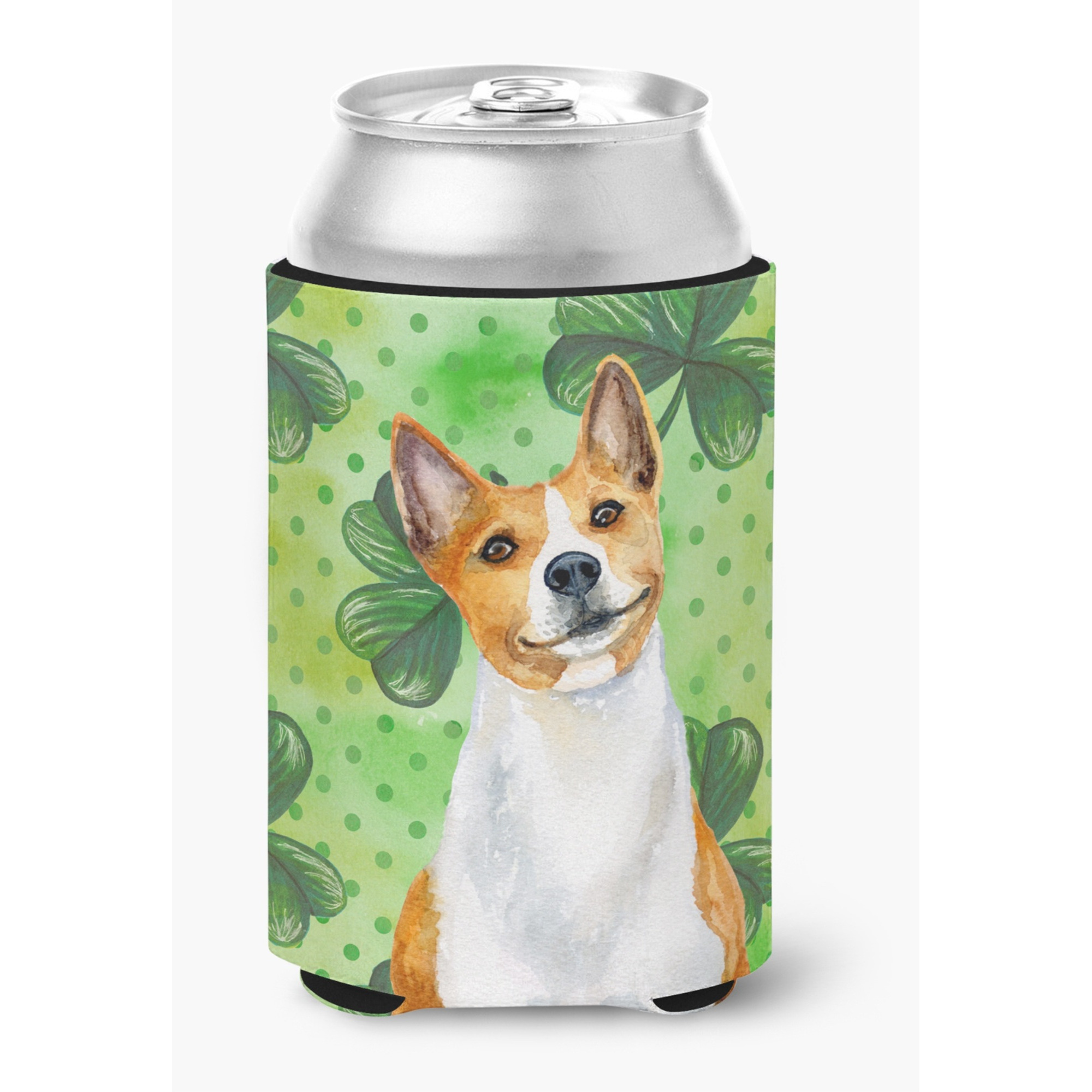 &quotCaroline's Treasures Basenji St Patrick's Decorative Can Hugger, Multicolor"