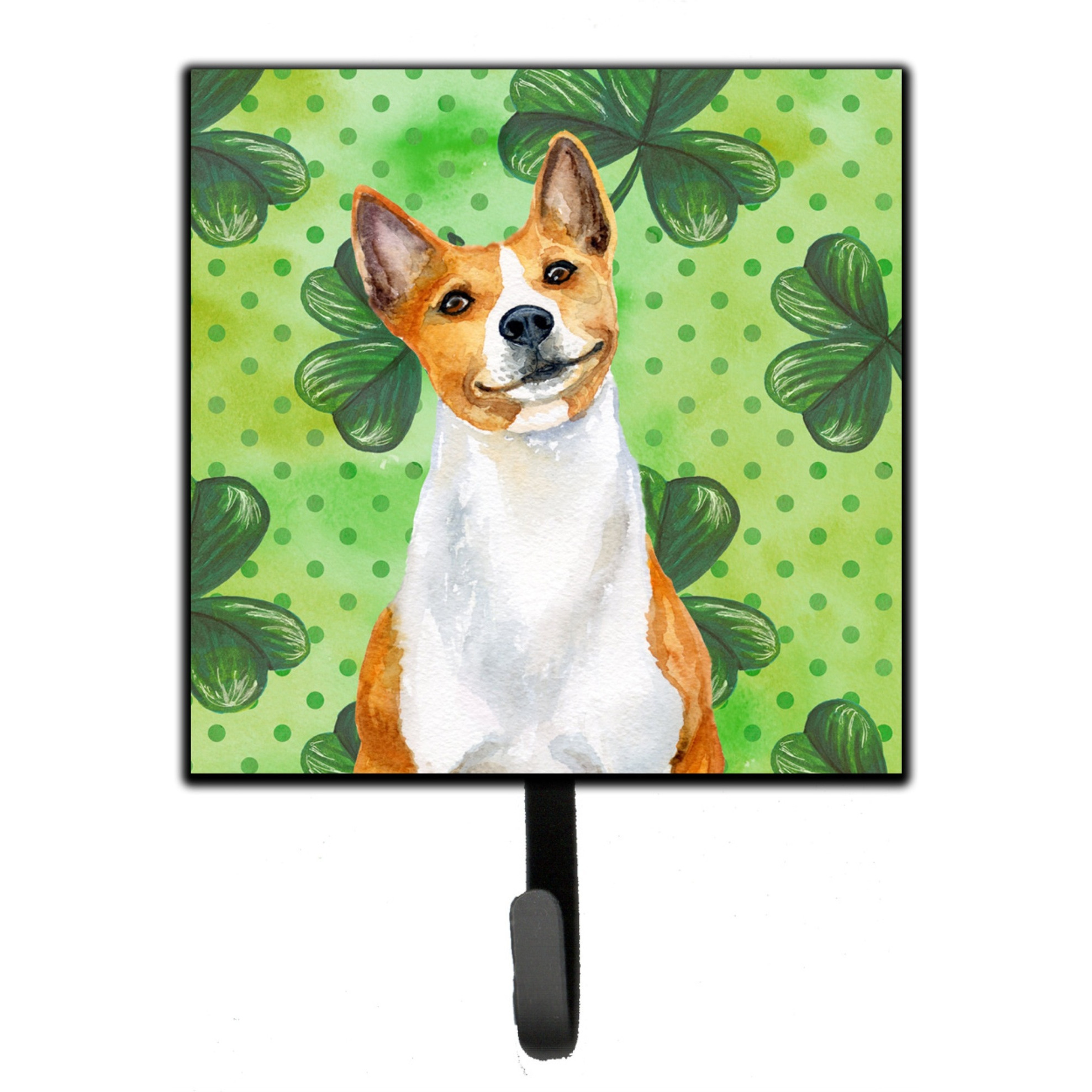 &quotCaroline's Treasures Basenji St Patrick's Wall Hook, Small, Multicolor"
