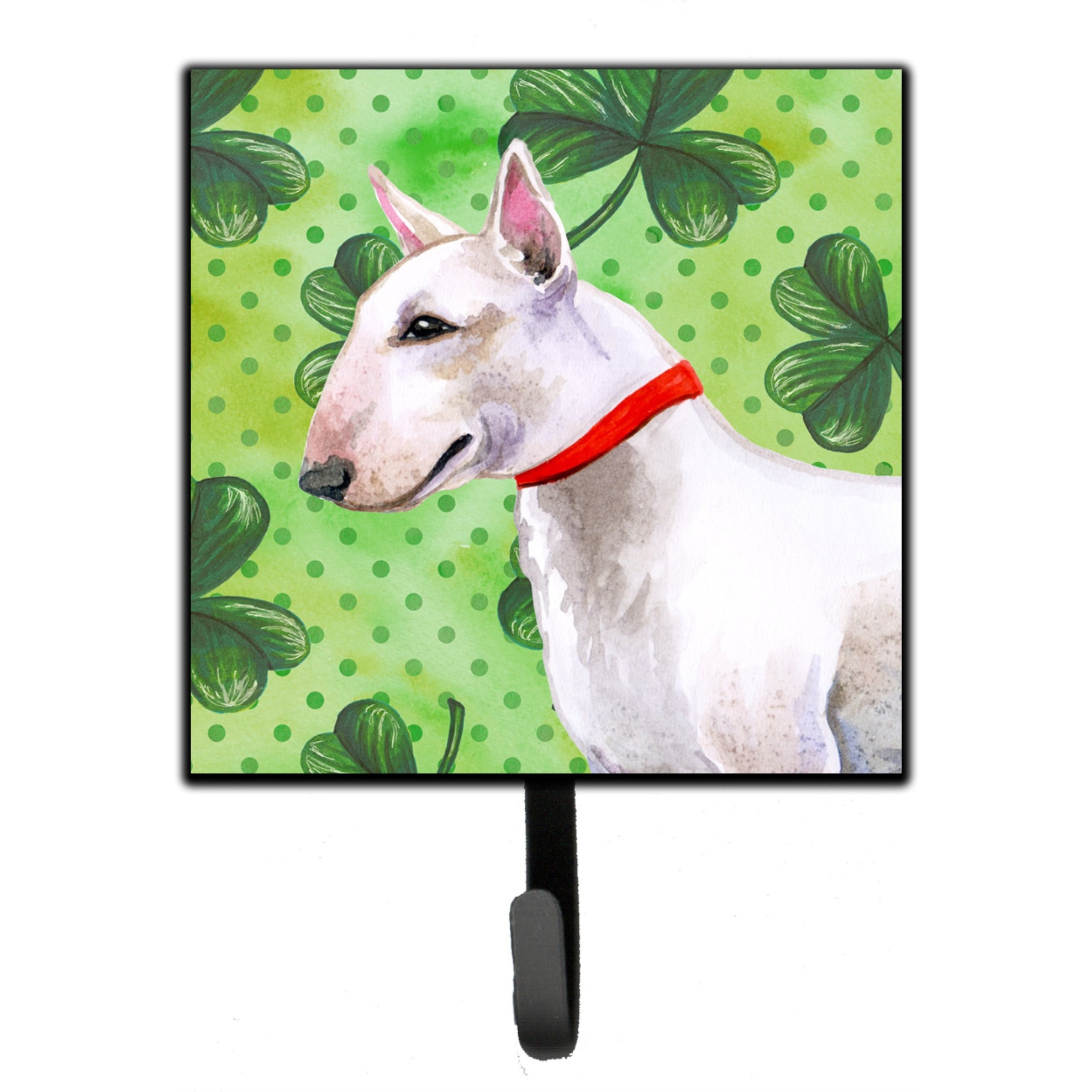 &quotCaroline's Treasures Bull Terrier St Patrick's Wall Hook, Small, Multicolor"