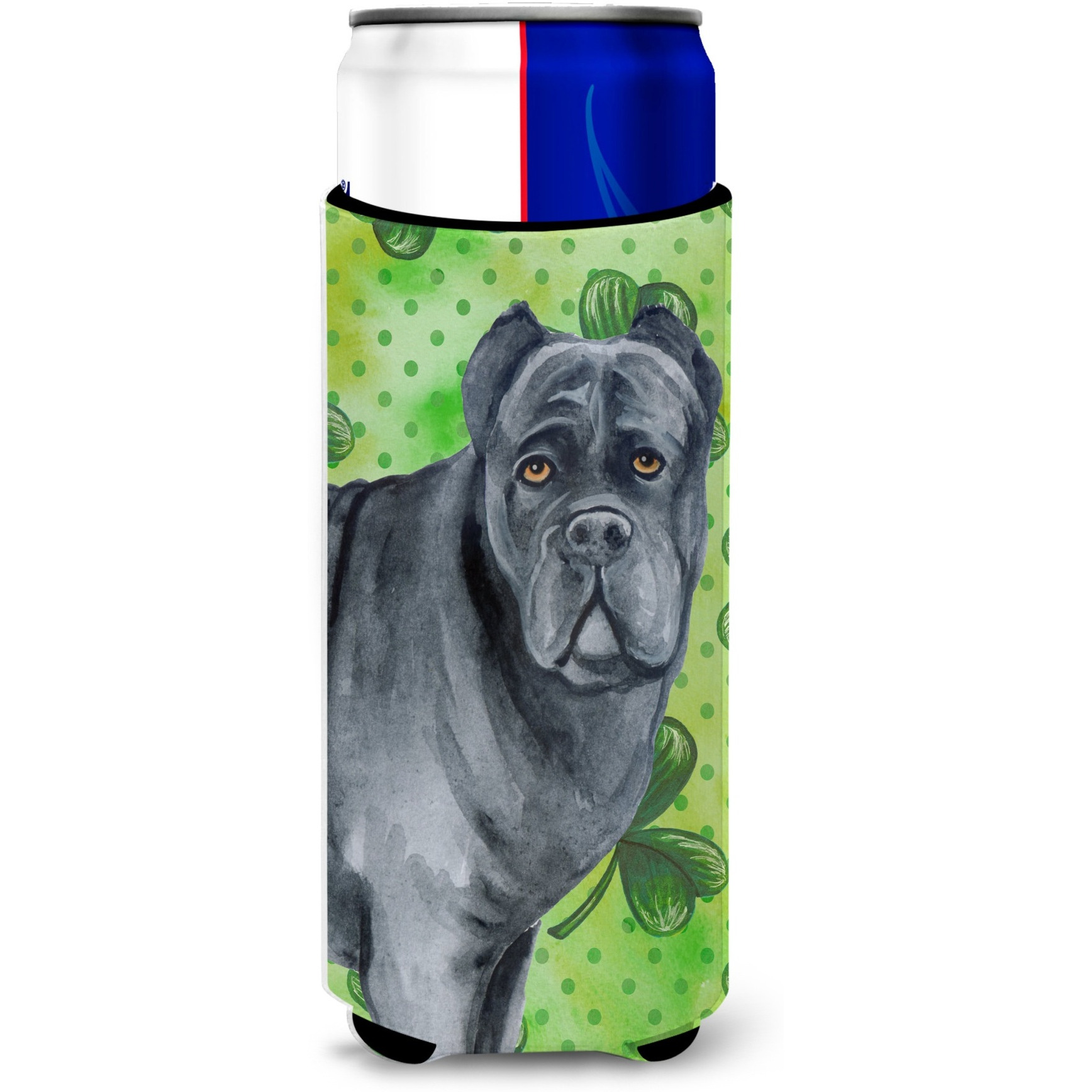 &quotCaroline's Treasures Cane Corso St Patrick's Decorative Can Hugger, Slim, Multicolor"