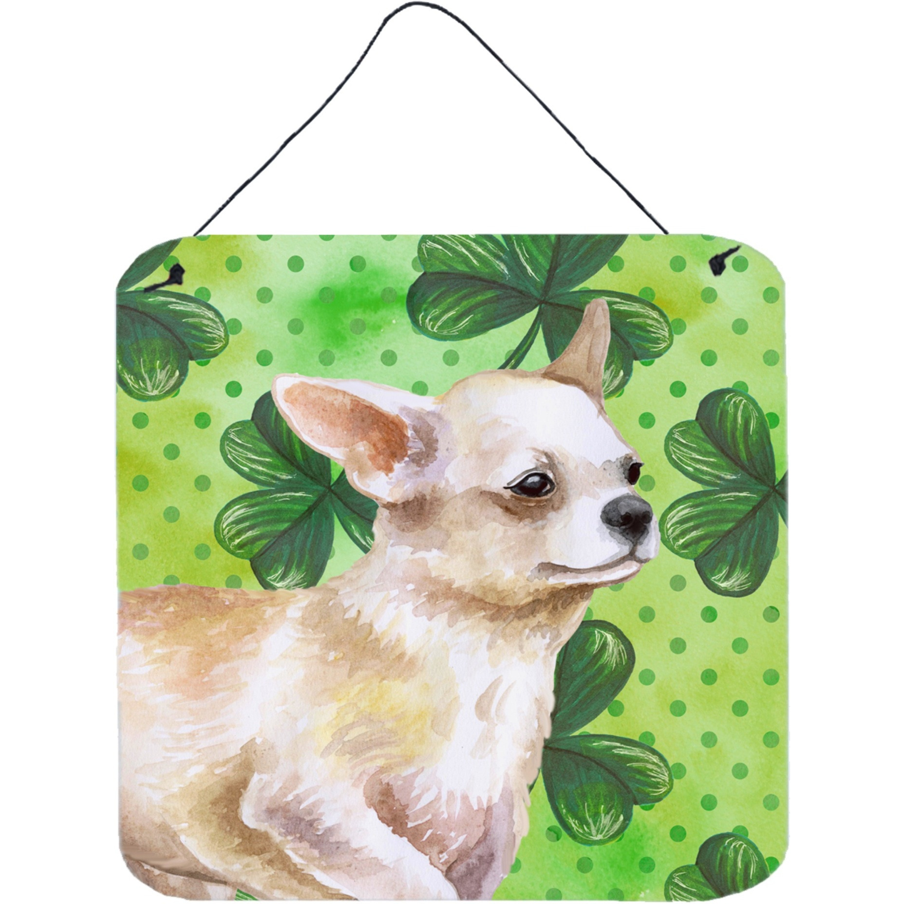 &quotCaroline's Treasures Chihuahua Leg Metal Print, 6h x 6w, St Patrick's Day"