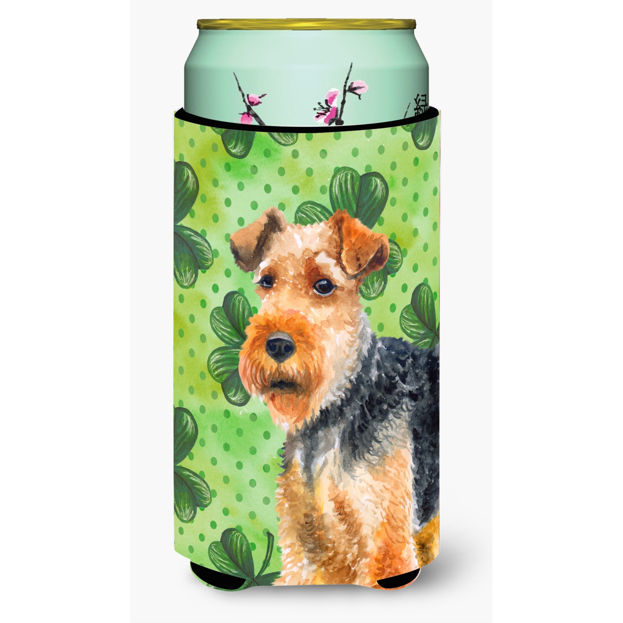 &quotCaroline's Treasures Welsh Terrier St Patrick's Decorative Can Hugger, Tall Boy, Multicolor"