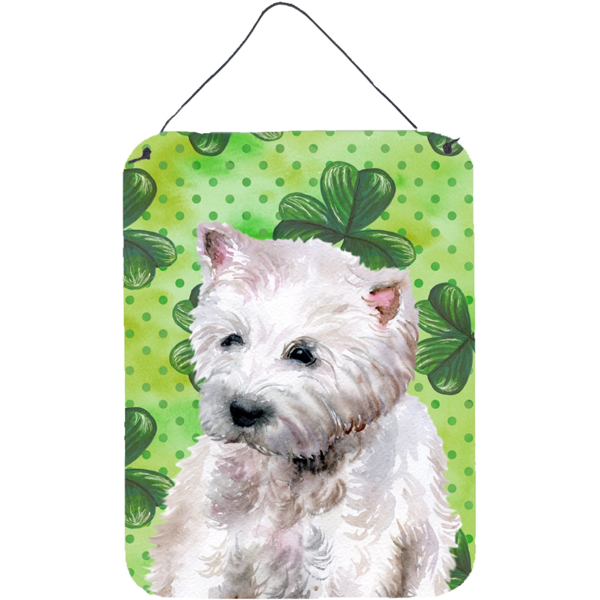 &quotCaroline's Treasures Westie St Patrick's Metal Print, 16"" x 12"", Multicolor"