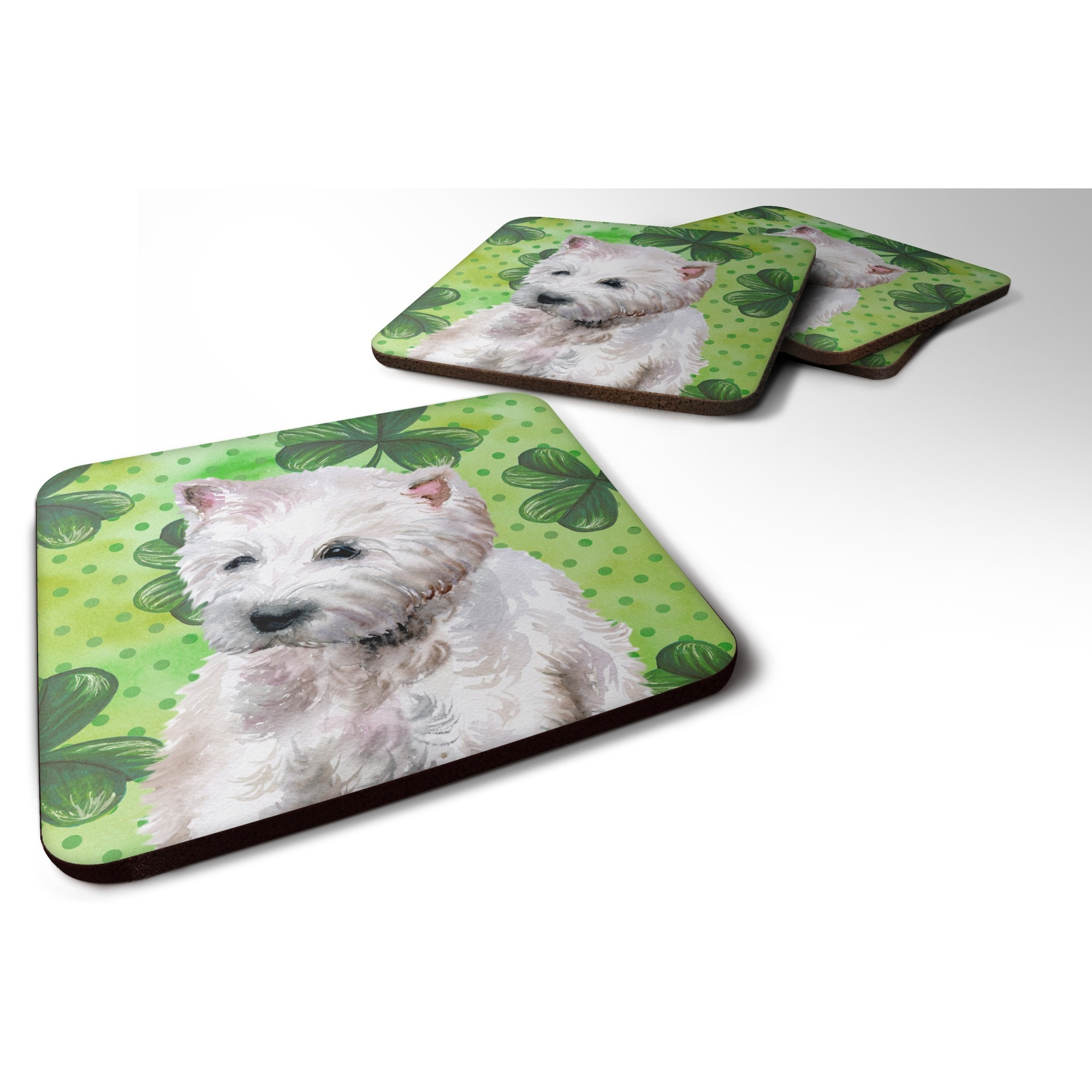 &quotCaroline's Treasures Westie St Patrick's Decorative coasters, Multicolor"