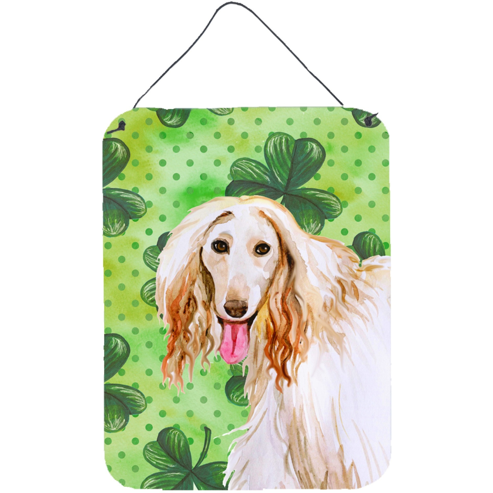 &quotCaroline's Treasures Afghan Hound St Patrick's Metal Print, 16"" x 12"", Multicolor"