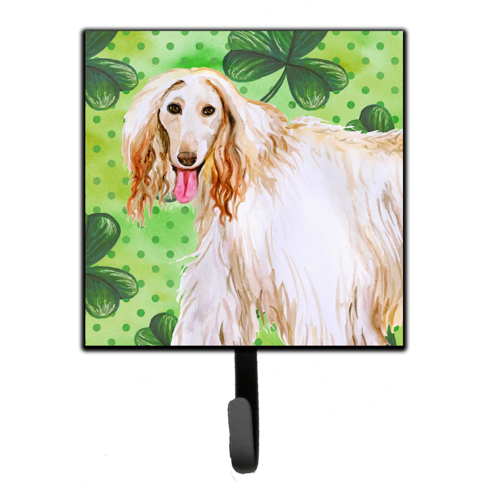 &quotCaroline's Treasures Afghan Hound St Patrick's Wall Hook, Small, Multicolor"