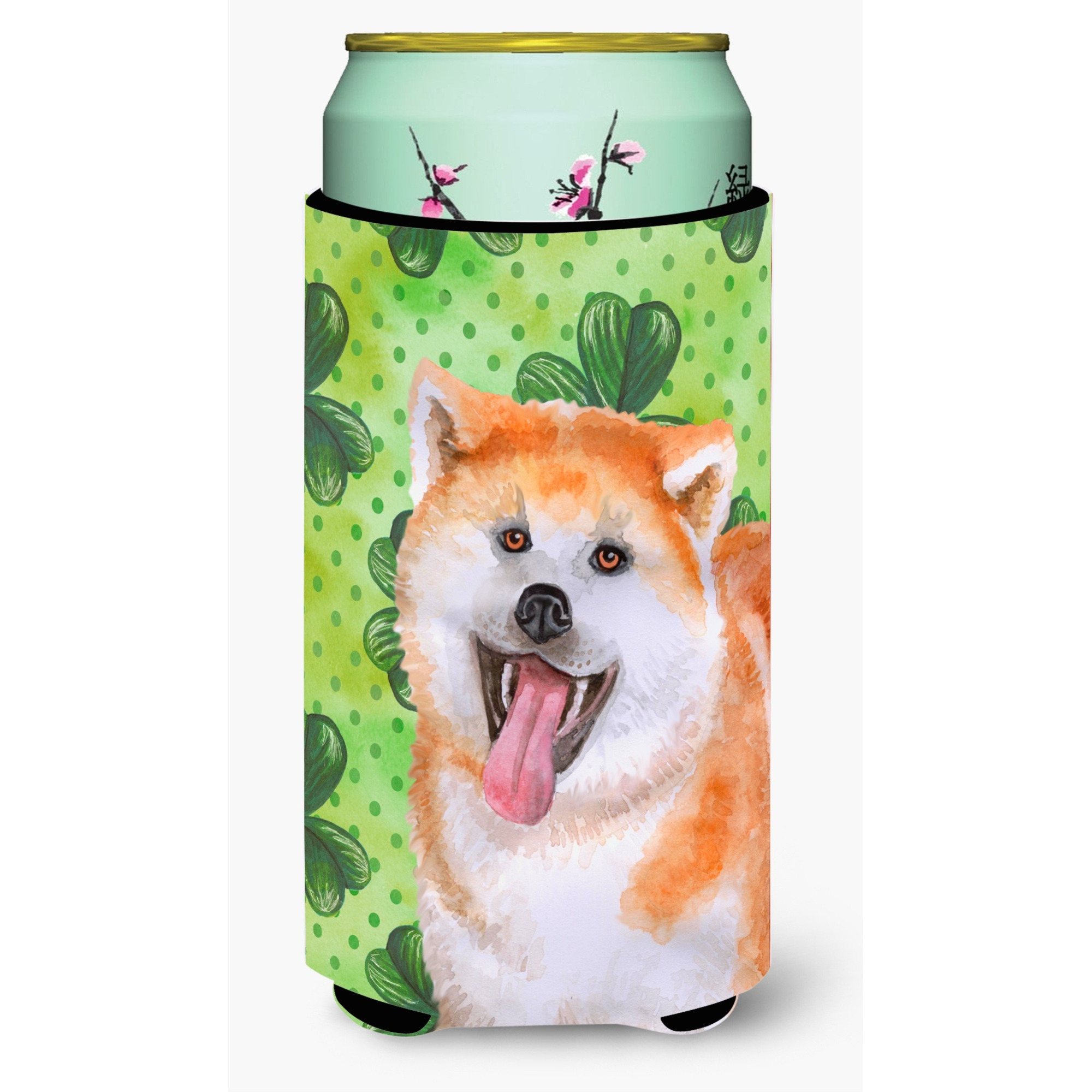 &quotCaroline's Treasures Akita St Patrick's Decorative Can Hugger, Tall Boy, Multicolor"