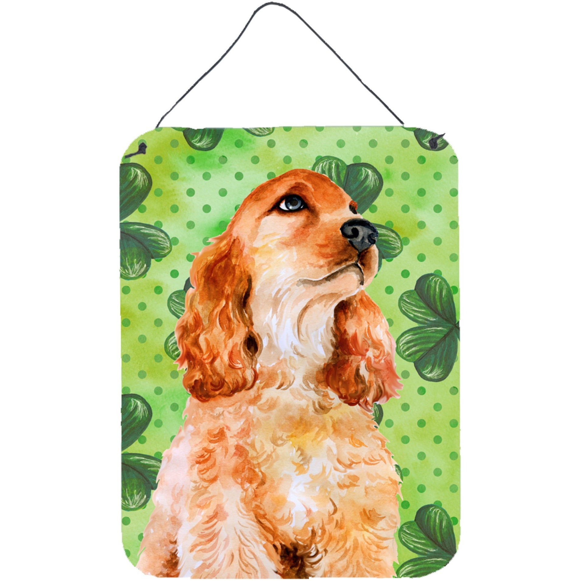 &quotCaroline's Treasures Cocker Spaniel St Patrick's Metal Print, 16"" x 12"", Multicolor"