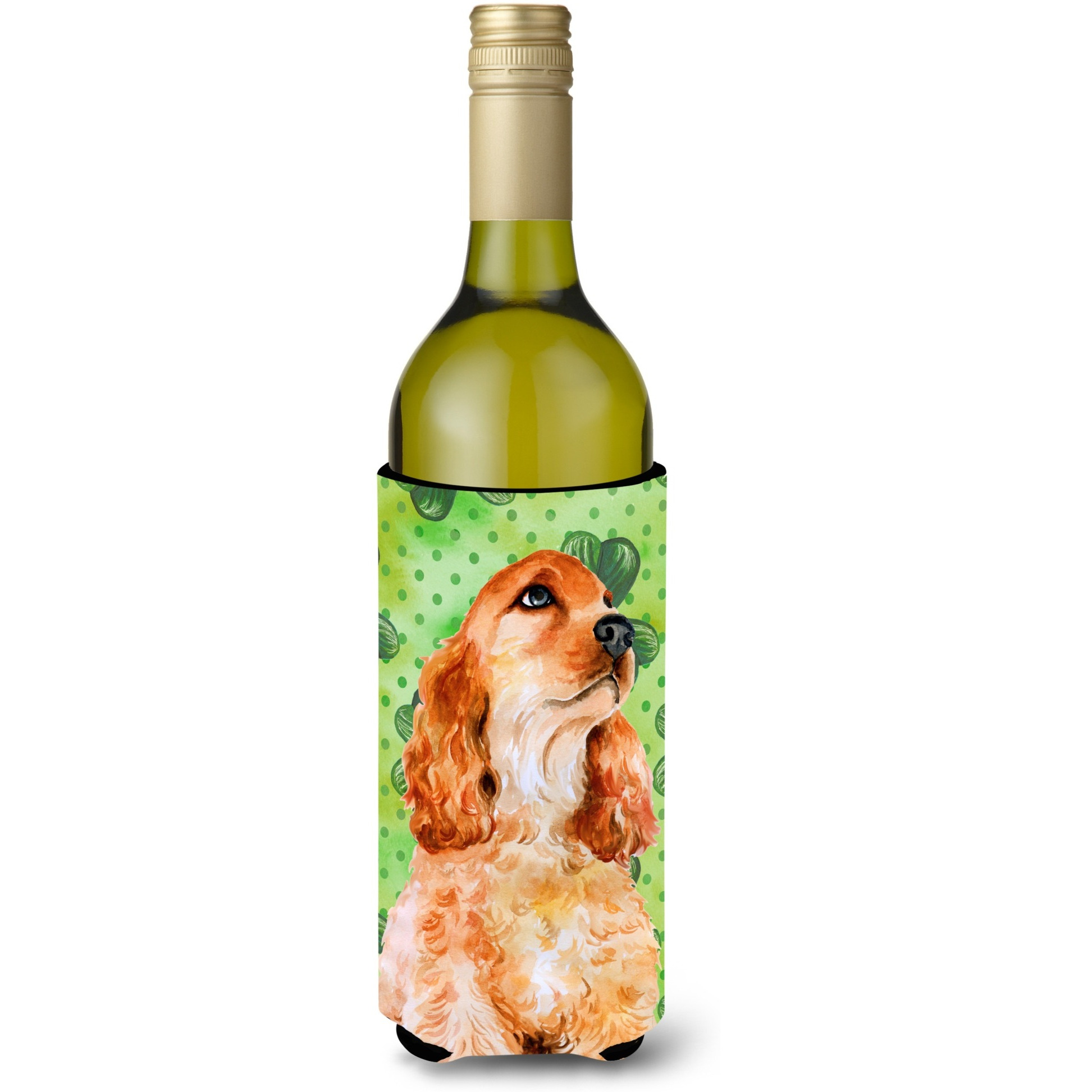 &quotCaroline's Treasures Cocker Spaniel St Patrick's Decorative Bottle Hugger, 750ml, Multicolor"