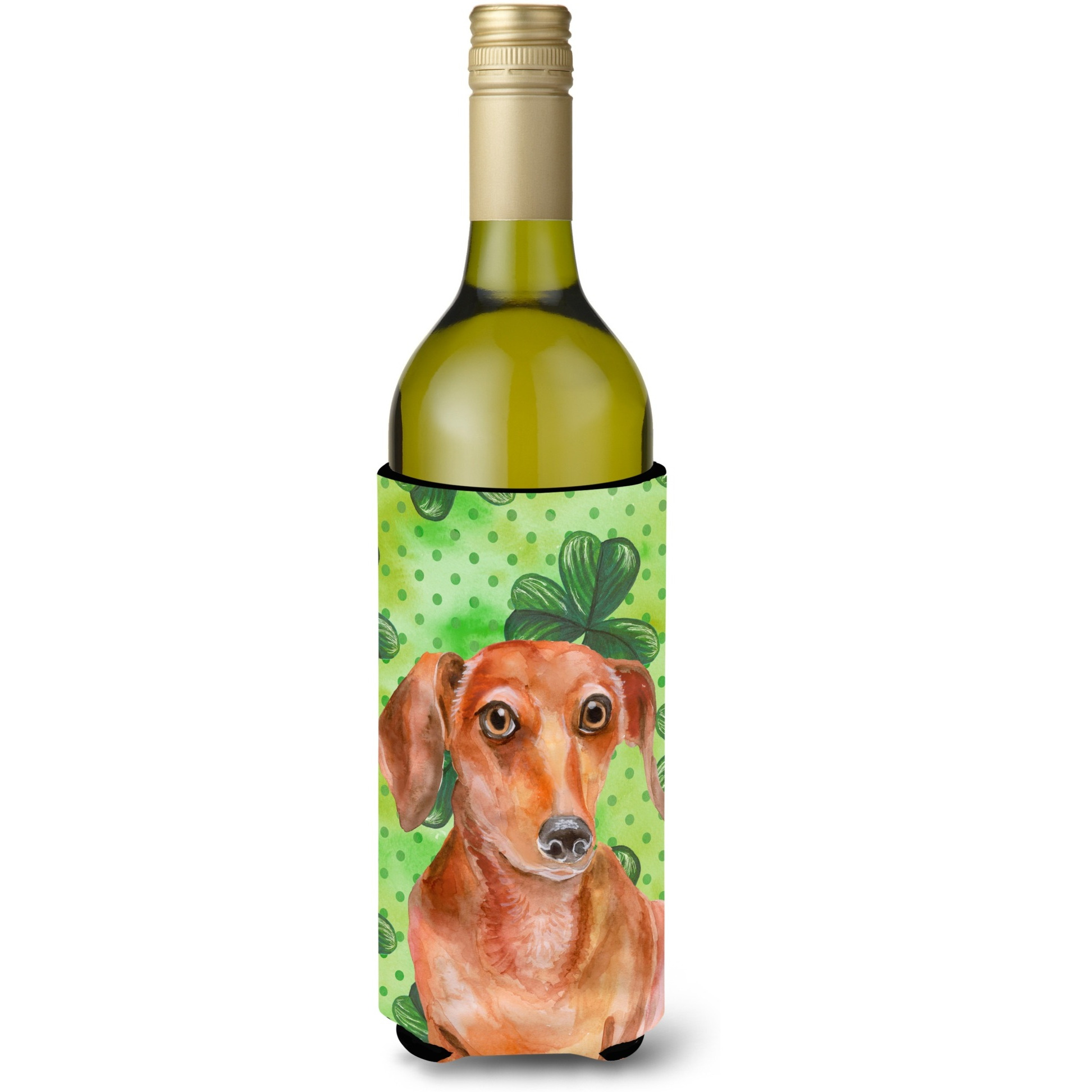 &quotCaroline's Treasures Red Dachshund St Patrick's Decorative Bottle Hugger, 750ml, Multicolor"