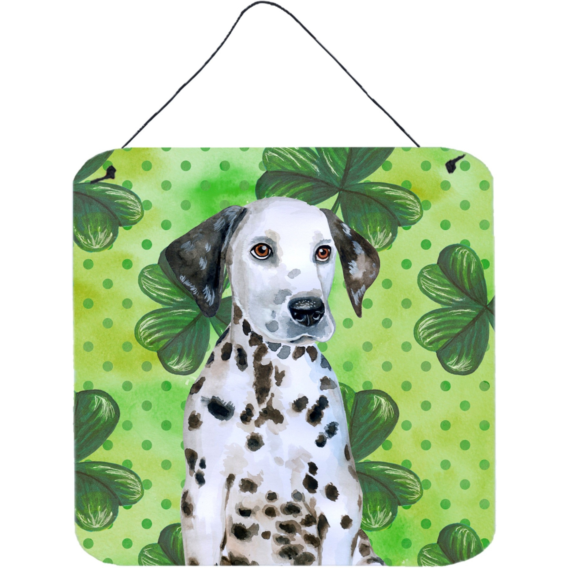 &quotCaroline's Treasures Dalmatian Puppy Metal Print, 6h x 6w, St Patrick's Day"