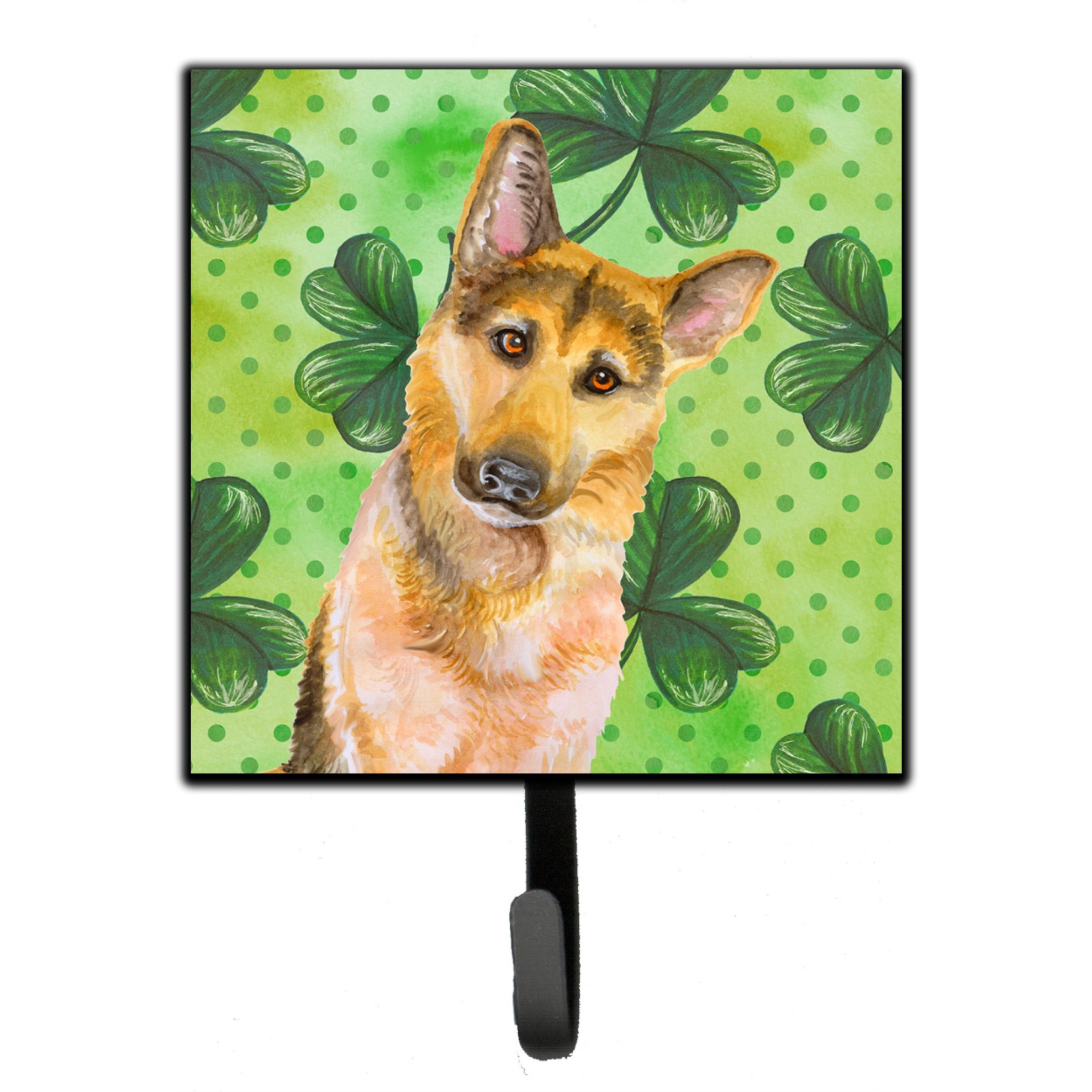 &quotCaroline's Treasures German Shepherd 2 St Patrick's Wall Hook, Small, Multicolor"