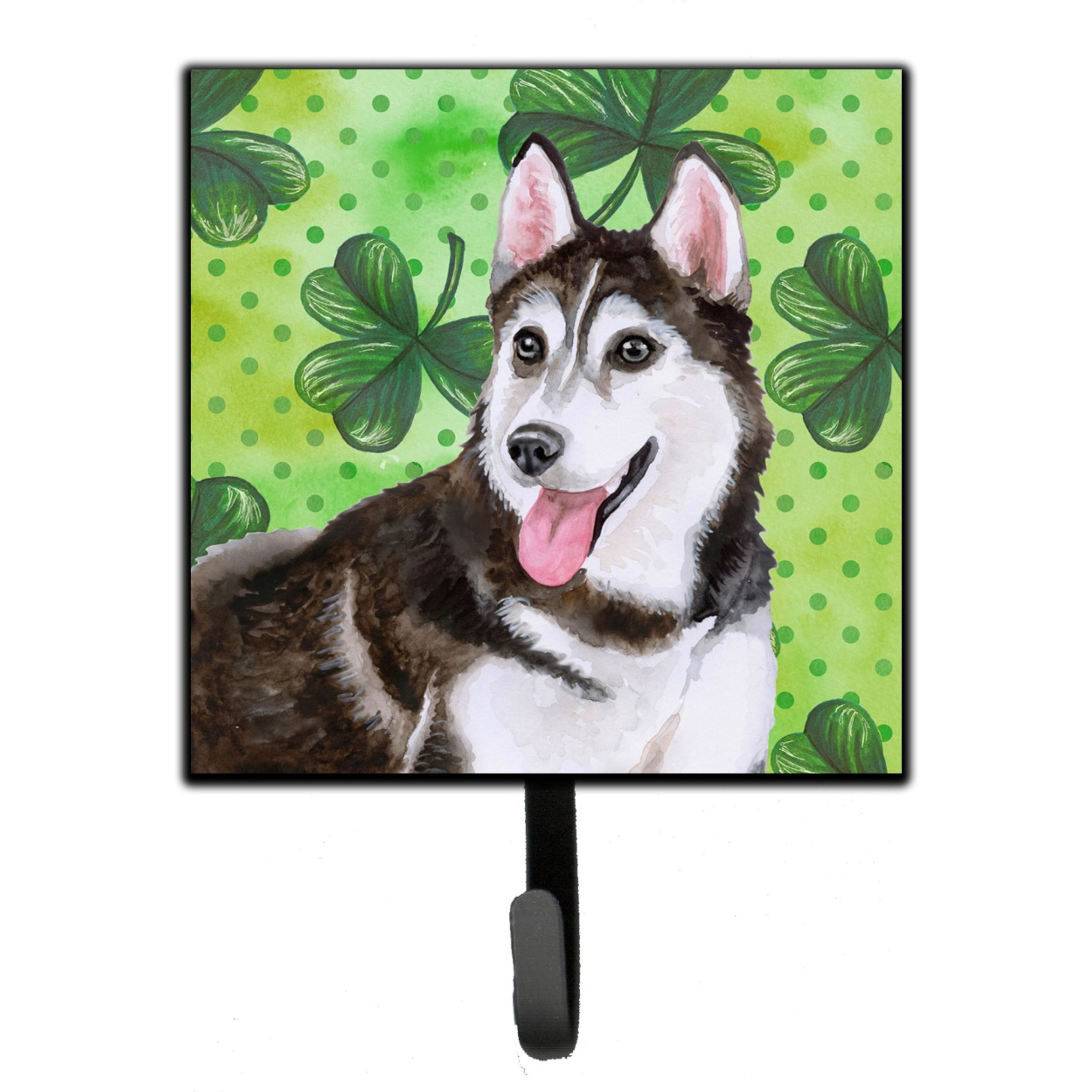 &quotCaroline's Treasures Siberian Husky 2 St Patrick's Wall Hook, Small, Multicolor"