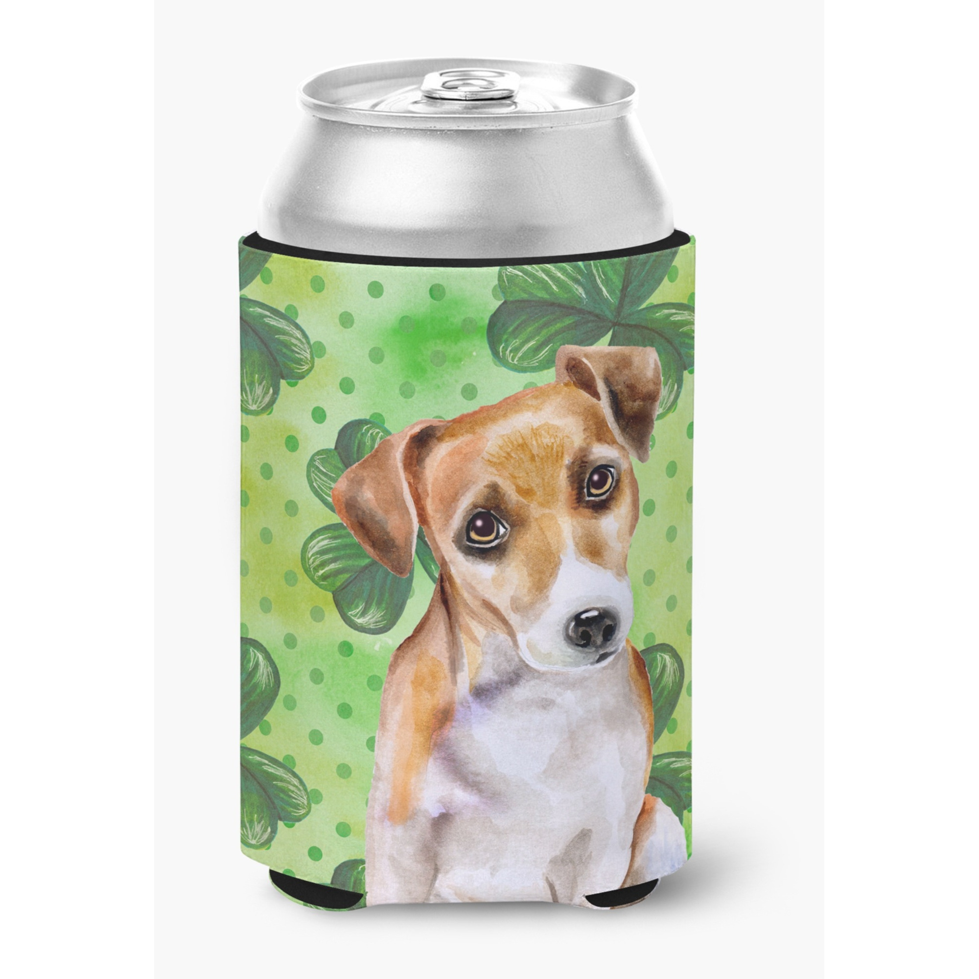 &quotCaroline's Treasures Jack Russell Terrier 2 St Patrick's Decorative Can Hugger, Multicolor"