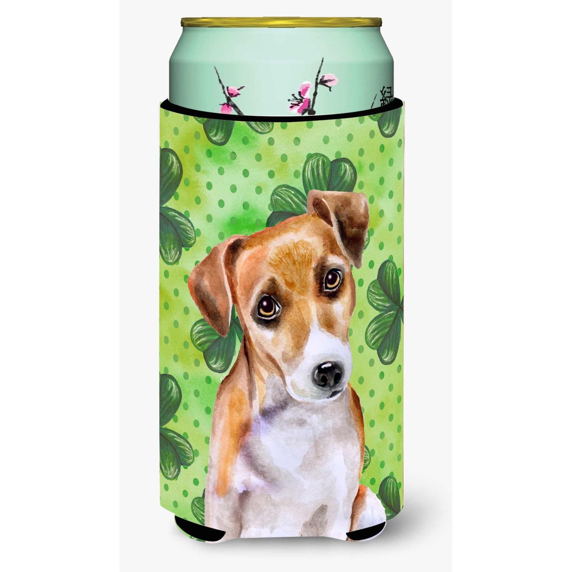 &quotCaroline's Treasures Jack Russell Terrier 2 St Patrick's Decorative Can Hugger, Tall Boy, Multicolor"