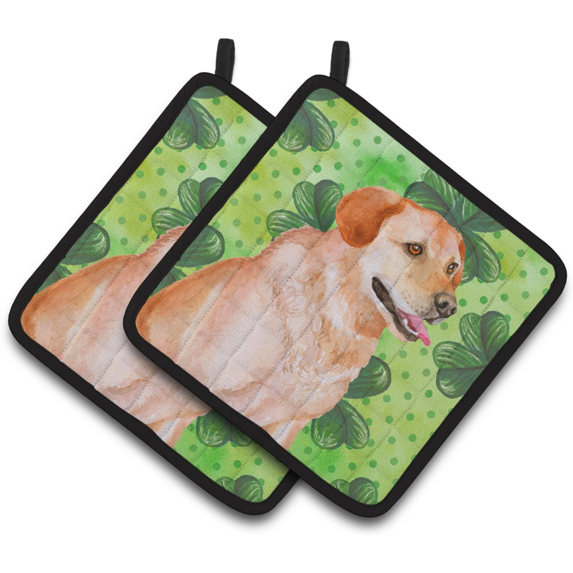 &quotCaroline's Treasures Labrador Retriever Decorated pot holder, 7.5H x 7.5W, St Patrick's Day"
