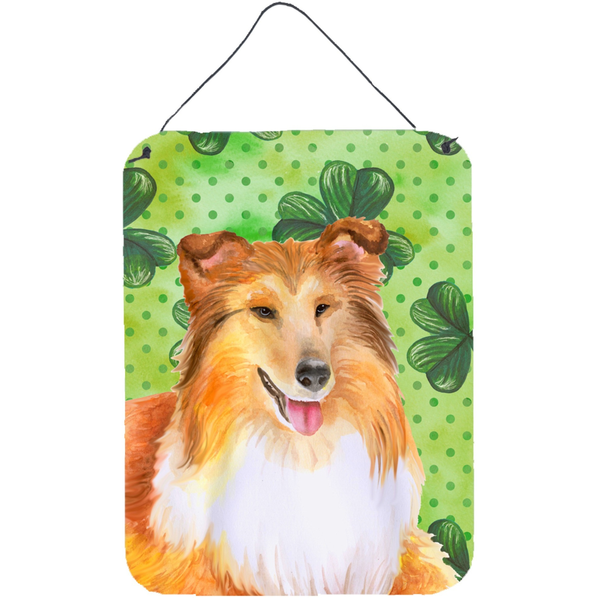 &quotCaroline's Treasures Sheltie St Patrick's Metal Print, 16"" x 12"", Multicolor"