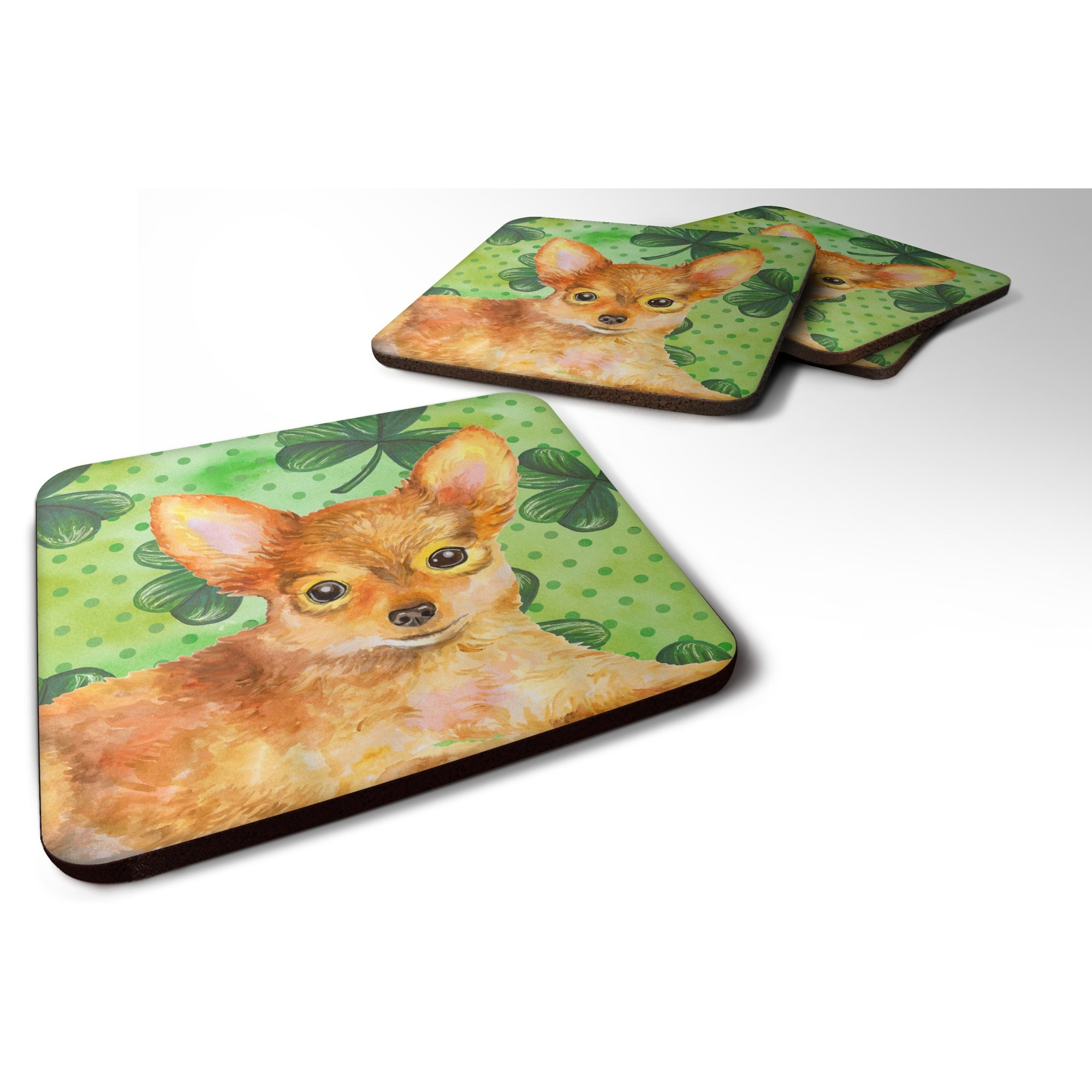 &quotCaroline's Treasures Toy Terrier St Patrick's Decorative coasters, Multicolor"