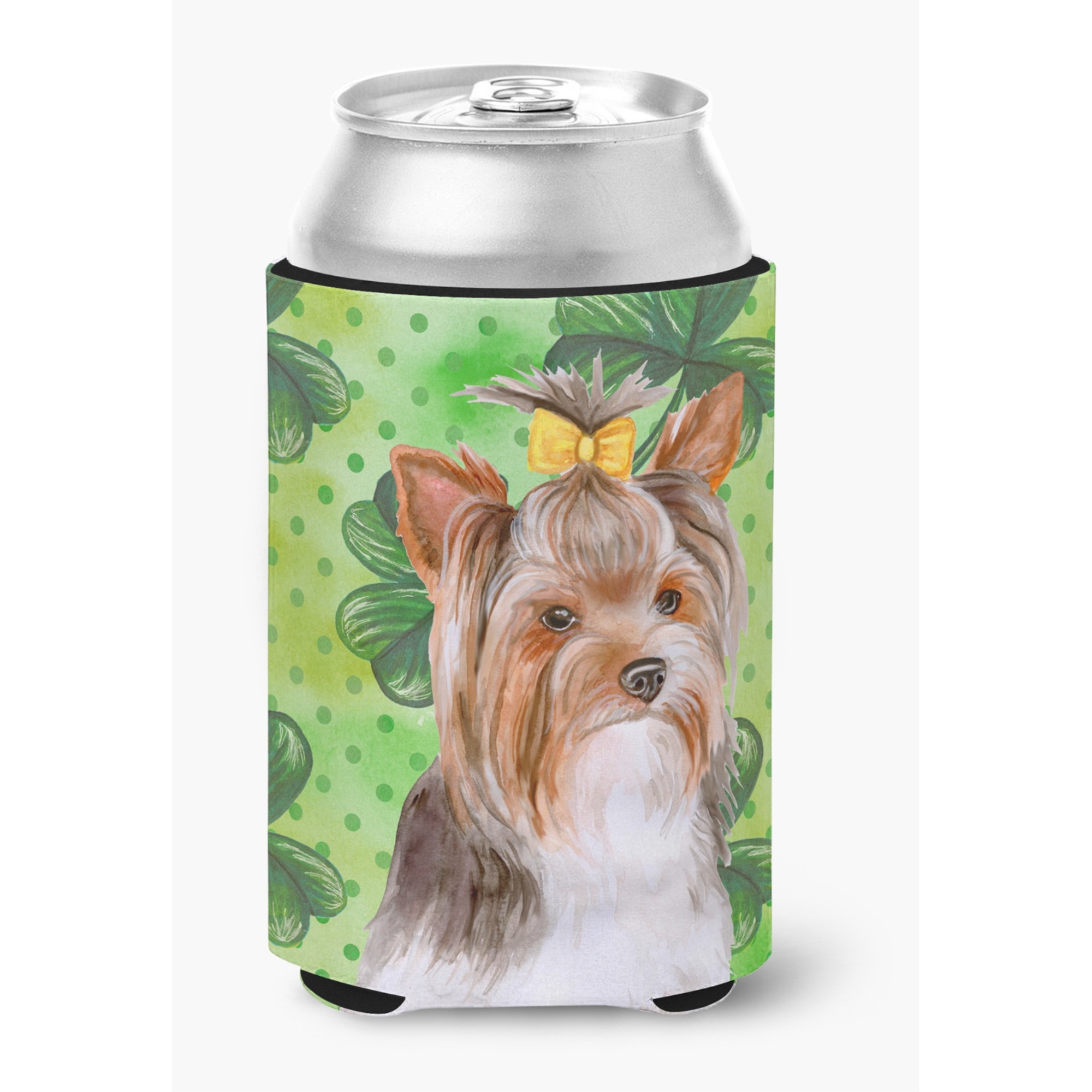 &quotCaroline's Treasures Yorkshire Terrier 2 St Patrick's Decorative Can Hugger, Multicolor"