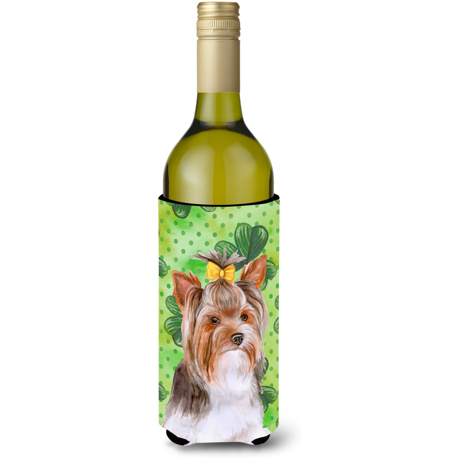 &quotCaroline's Treasures Yorkshire Terrier 2 St Patrick's Decorative Bottle Hugger, 750ml, Multicolor"