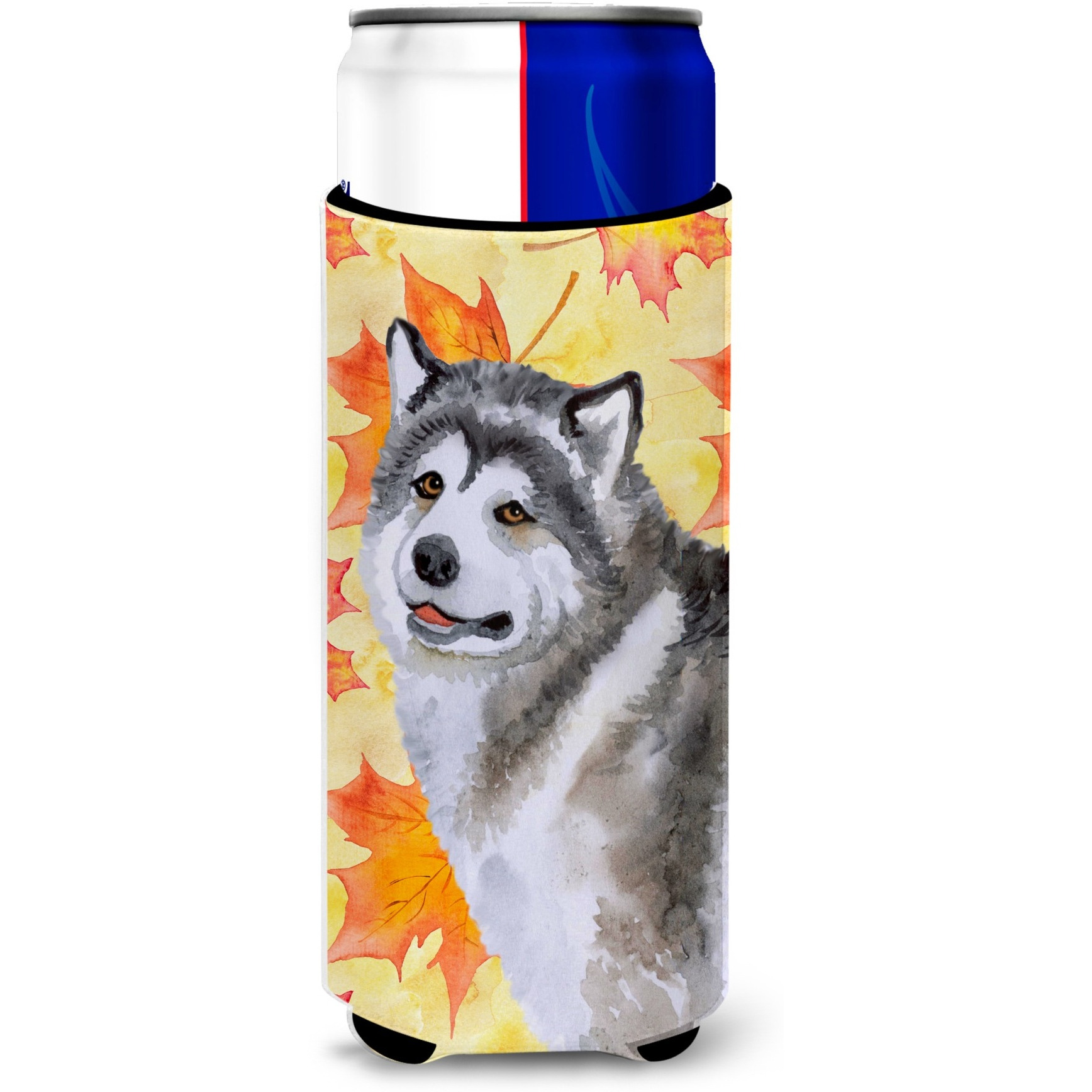 &quotCaroline's Treasures Alaskan Malamute Fall Decorative Can Hugger, Slim, Multicolor"