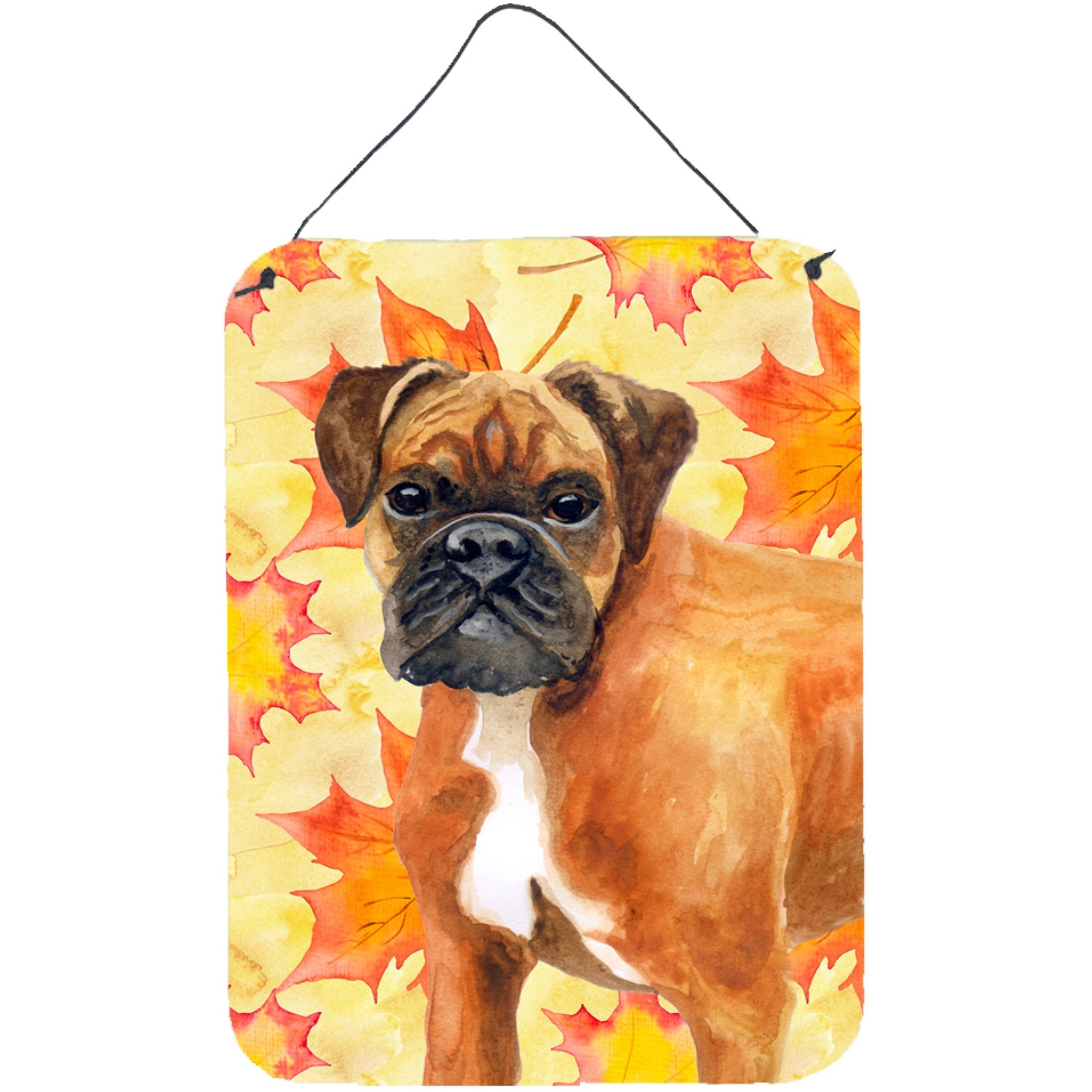 &quotCaroline's Treasures German Boxer Fall Metal Print, 16"" x 12"", Multicolor"