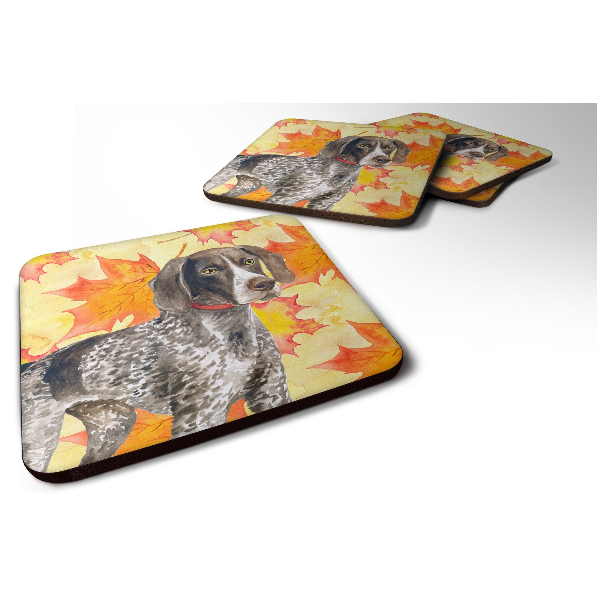 &quotCaroline's Treasures German Shorthaired Pointer Fall Decorative coasters, Multicolor"