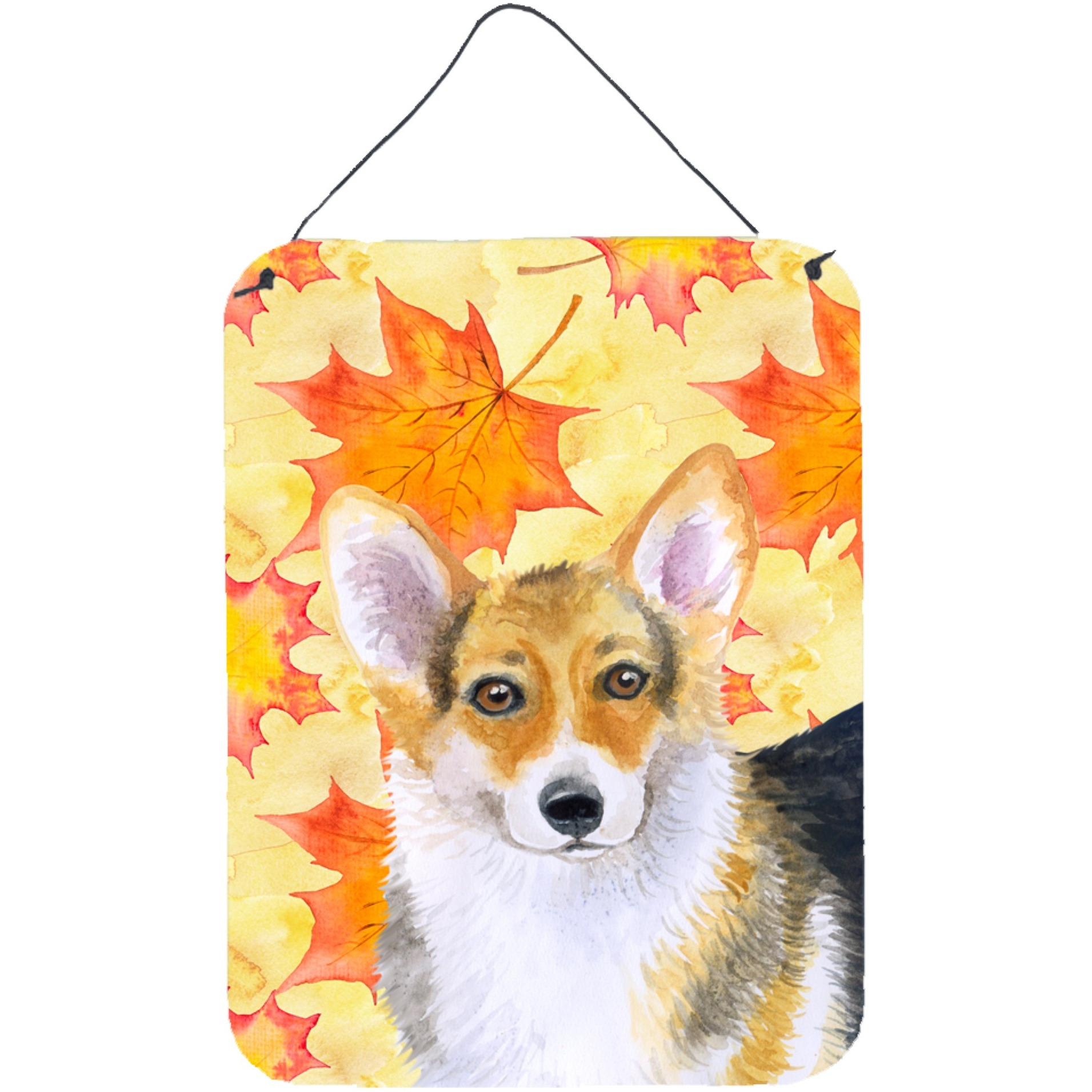 &quotCaroline's Treasures Pembroke Corgi Fall Metal Print, 16"" x 12"", Multicolor"